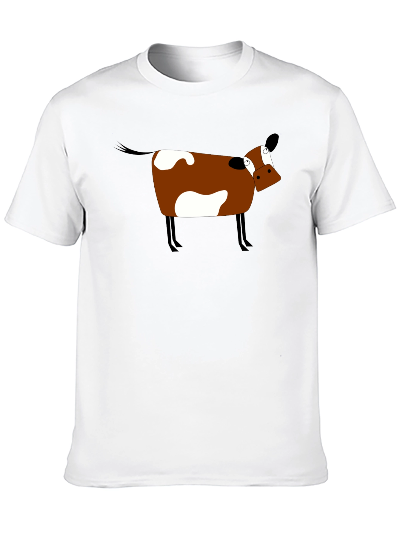 Funny Cow Graphic Tee - Black Cotton T-Shirt