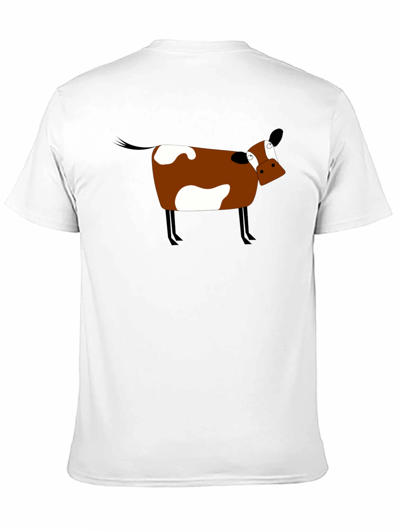 Funny Cow Graphic Tee - Black Cotton T-Shirt
