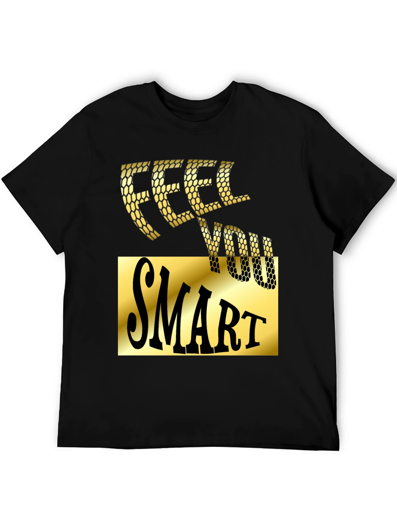 Feel You Smart Black Graphic Tee