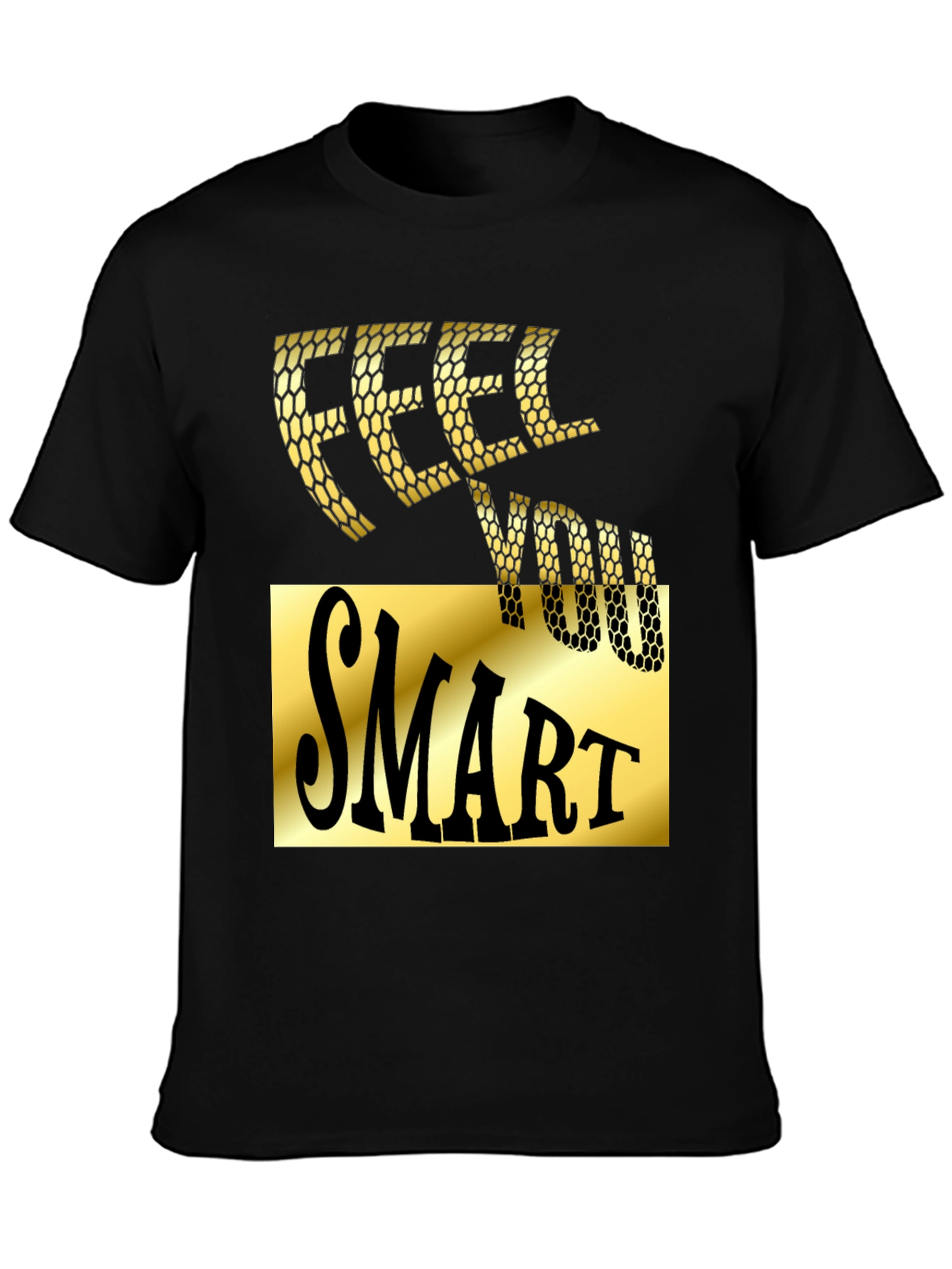 Feel You Smart Black Graphic Tee
