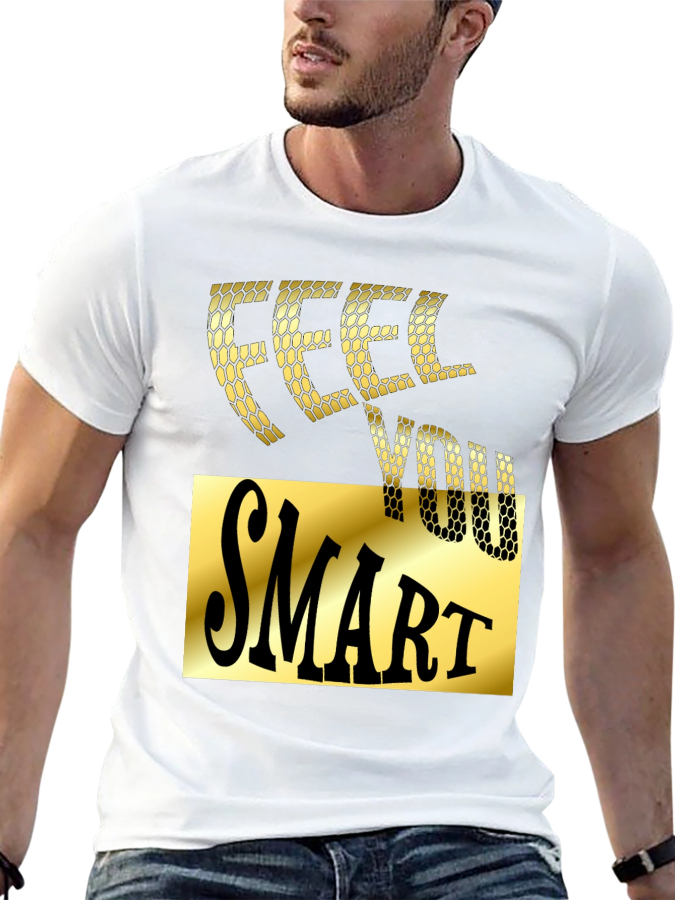 Feel You Smart Black Graphic Tee