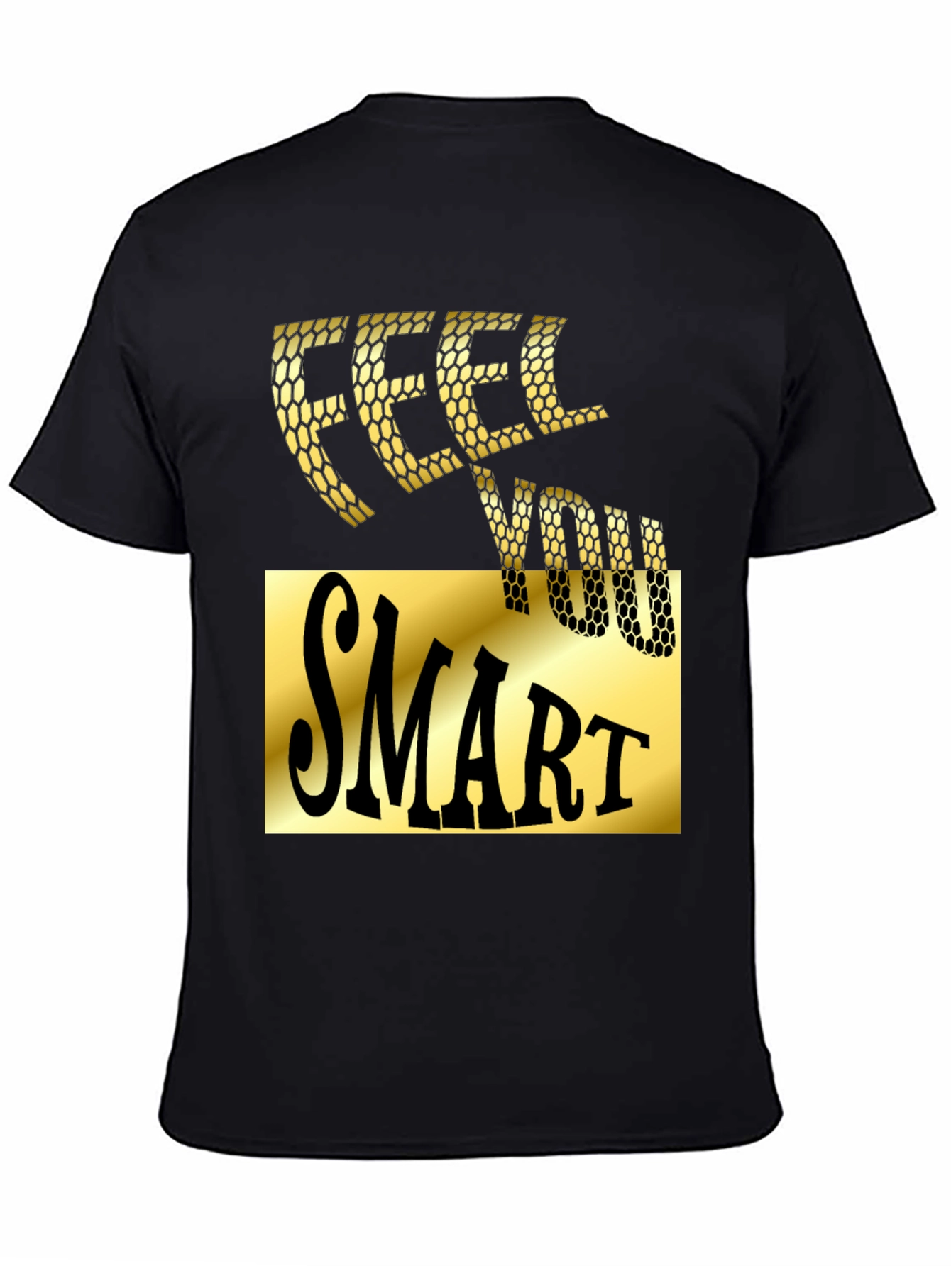 Feel You Smart Black Graphic Tee