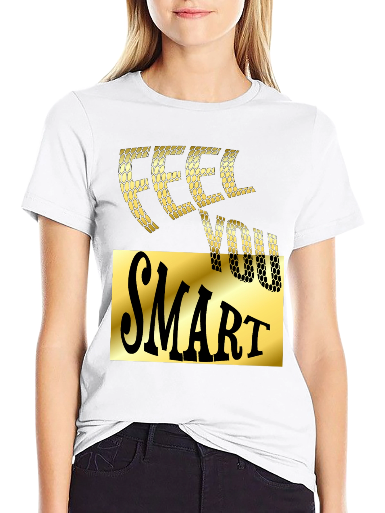 Feel You Smart Black Graphic Tee