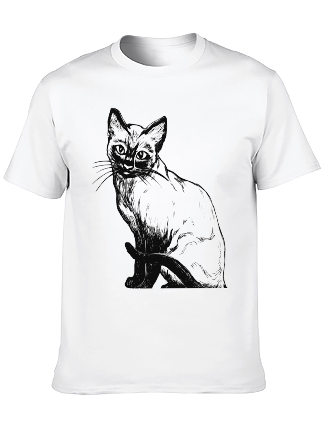 Black Cat Sketch T-Shirt