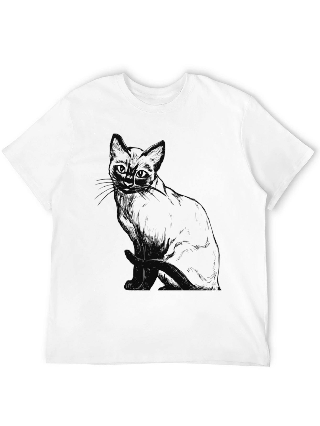 Black Cat Sketch T-Shirt
