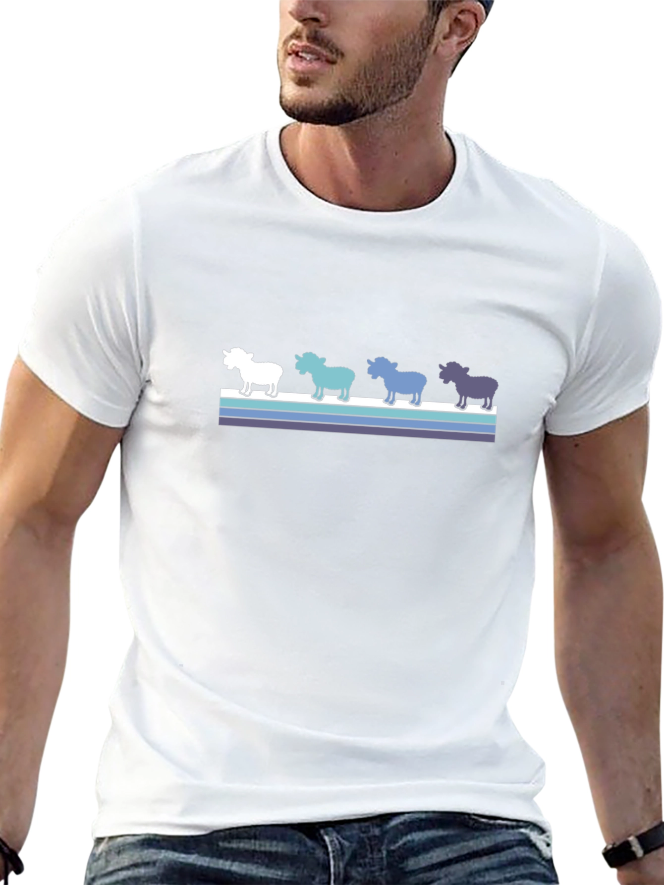 Retro Rhinos Black T-Shirt