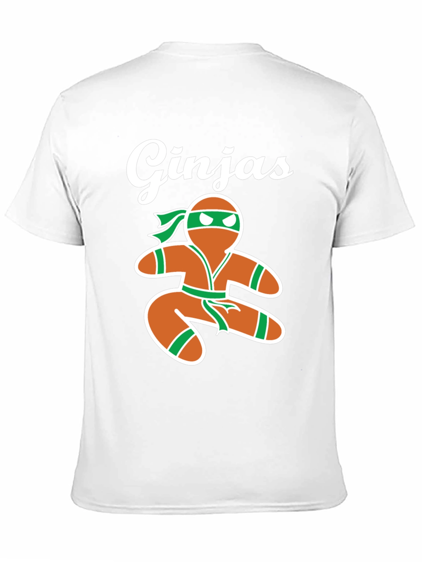 Gingerbread Ninja Mens Black T-Shirt