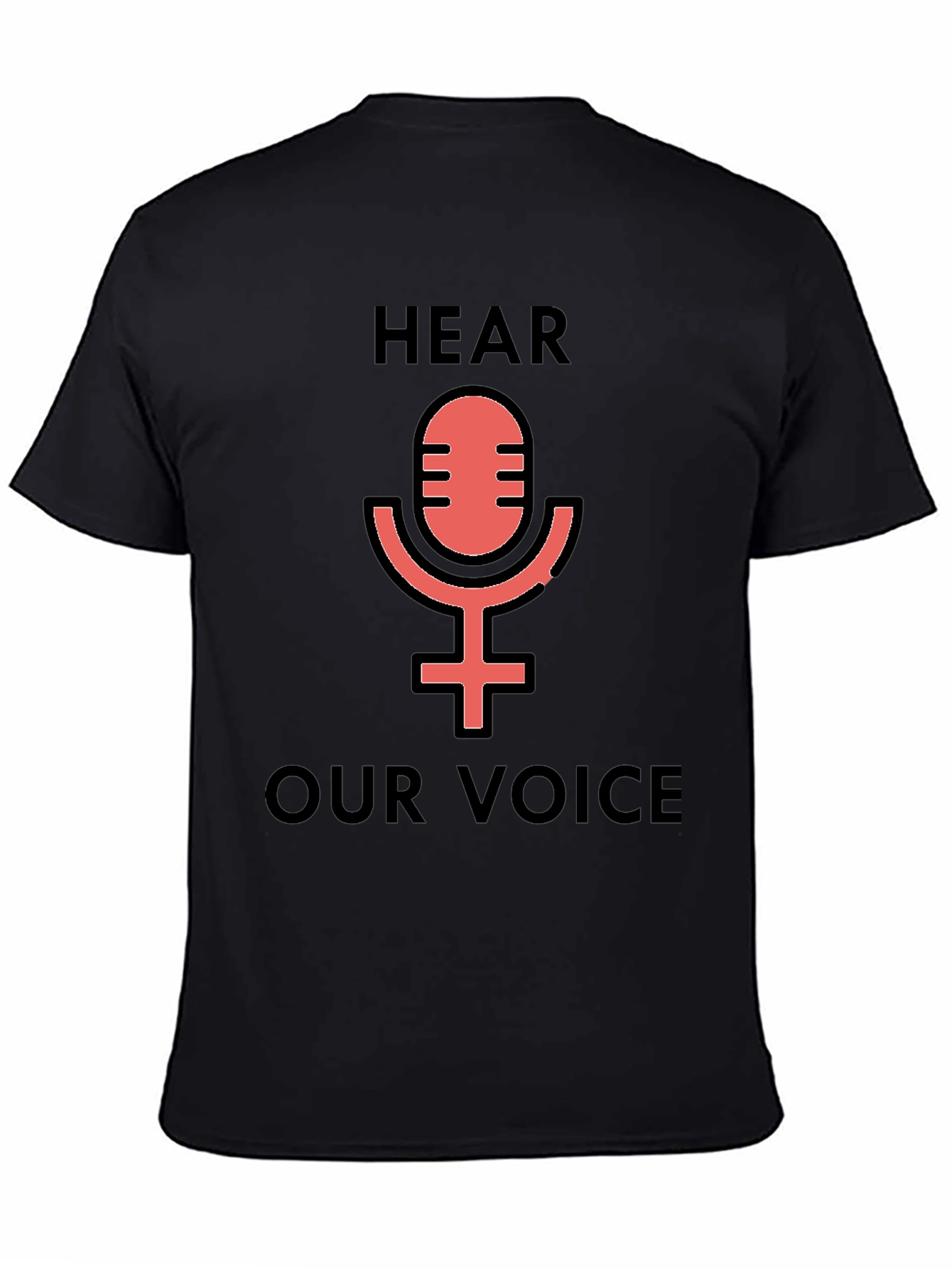 Hear Our Voice Graphic Tee - Feminist Microphone Shirt