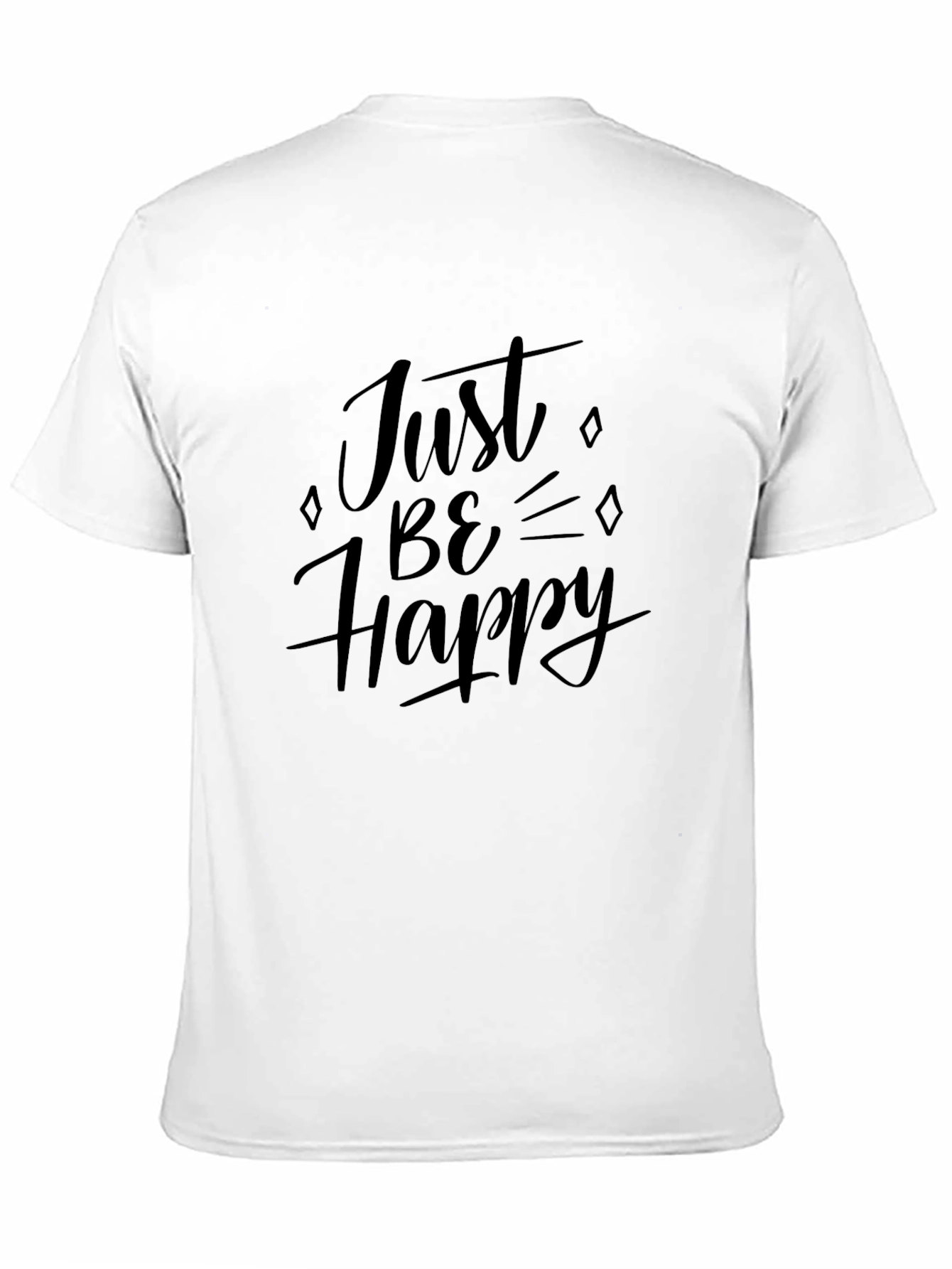 Just Be Happy Graphic T-Shirt - Black