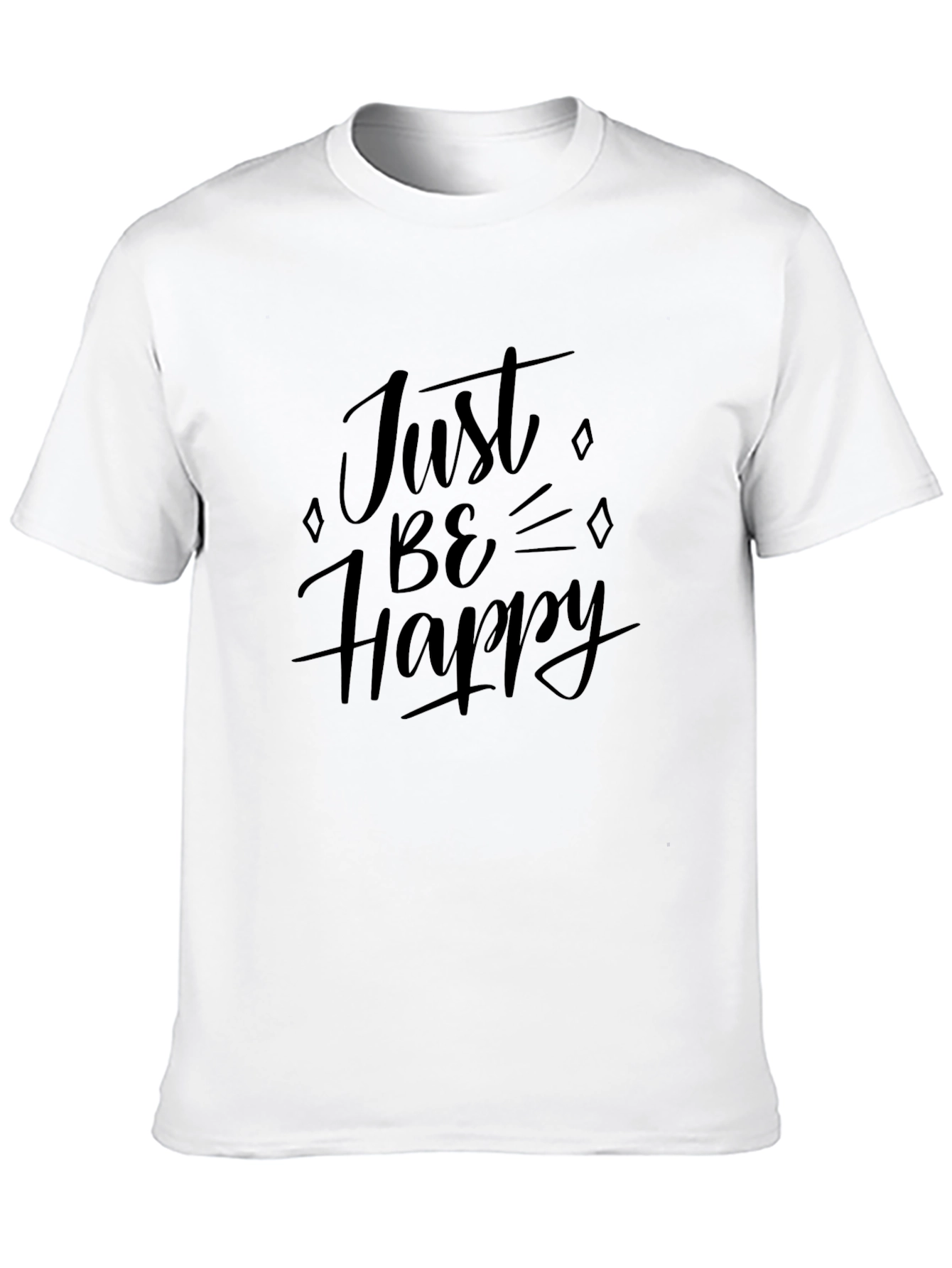 Just Be Happy Graphic T-Shirt - Black