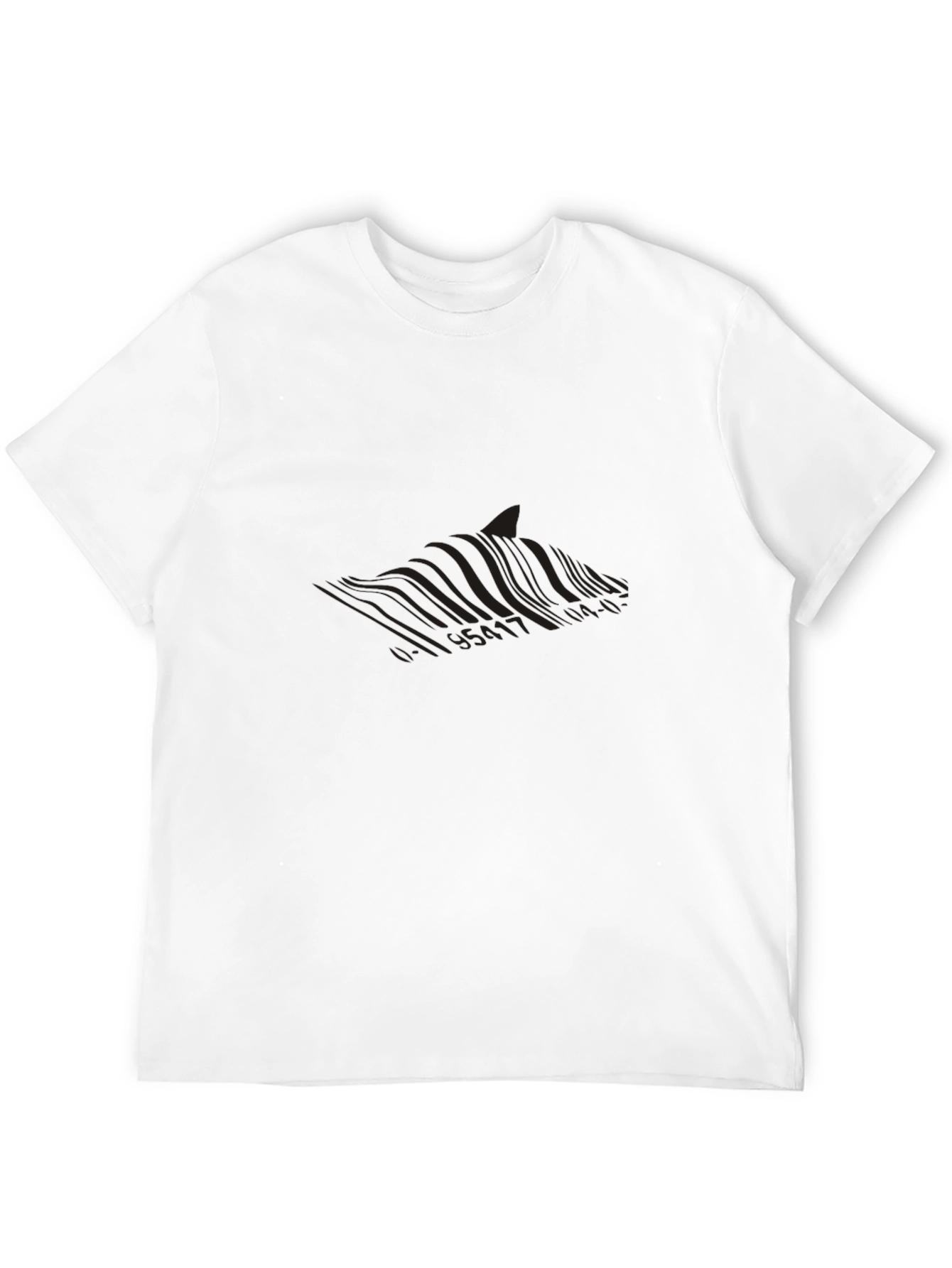 Mens Black Graphic Tee - Subtle Wave Design