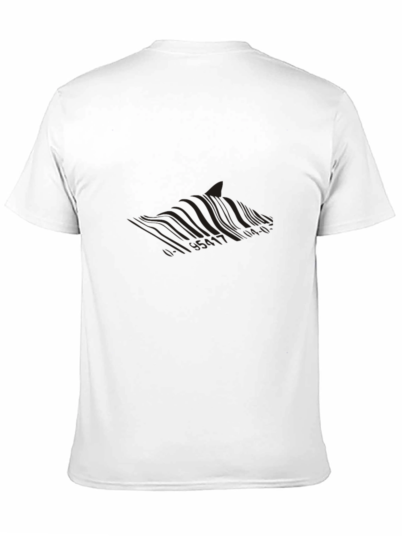 Mens Black Graphic Tee - Subtle Wave Design