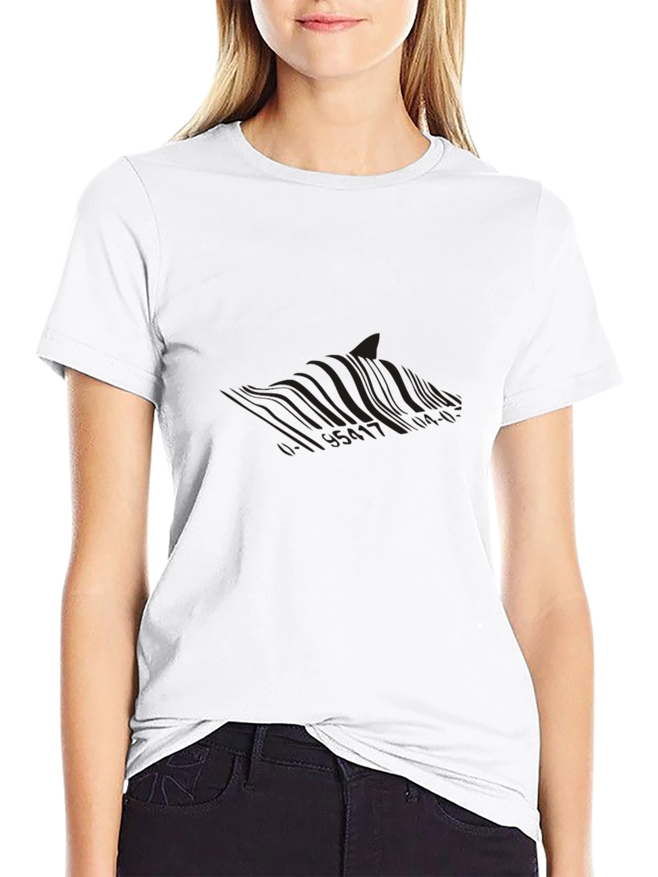 Mens Black Graphic Tee - Subtle Wave Design