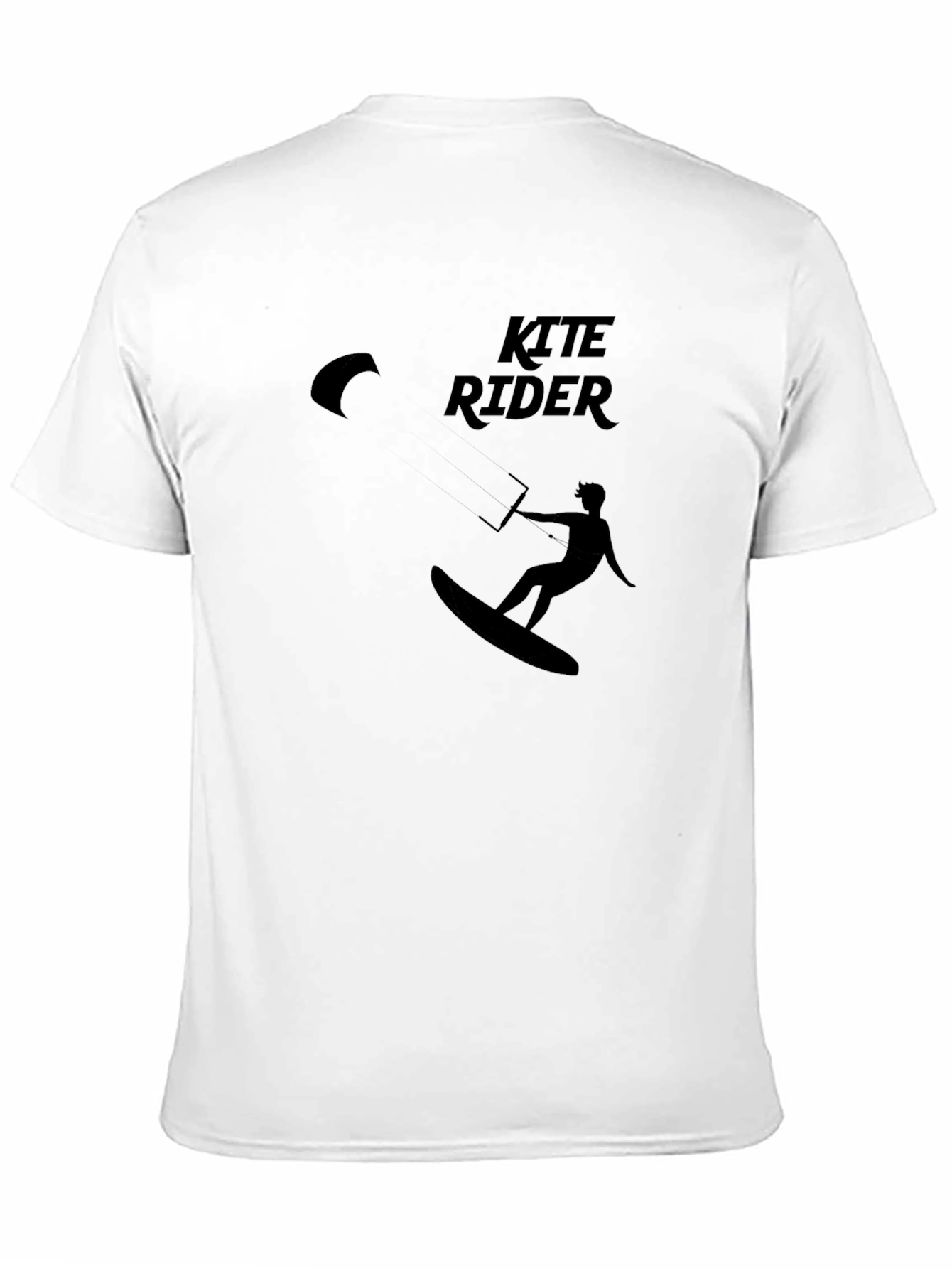 Kite Rider Black Graphic Tee - Surfing & Kitesurfing