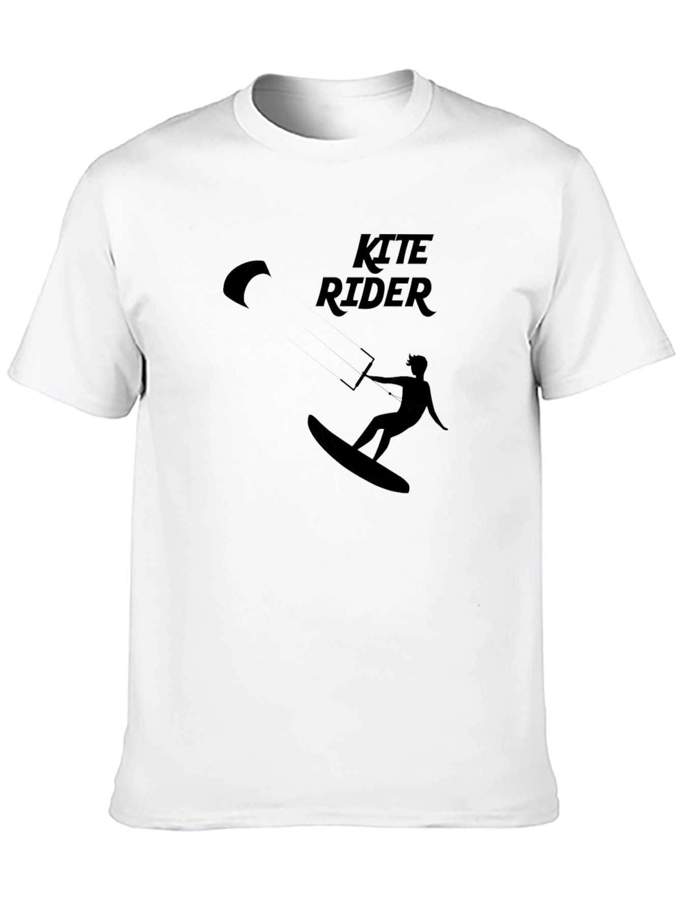Kite Rider Black Graphic Tee - Surfing & Kitesurfing