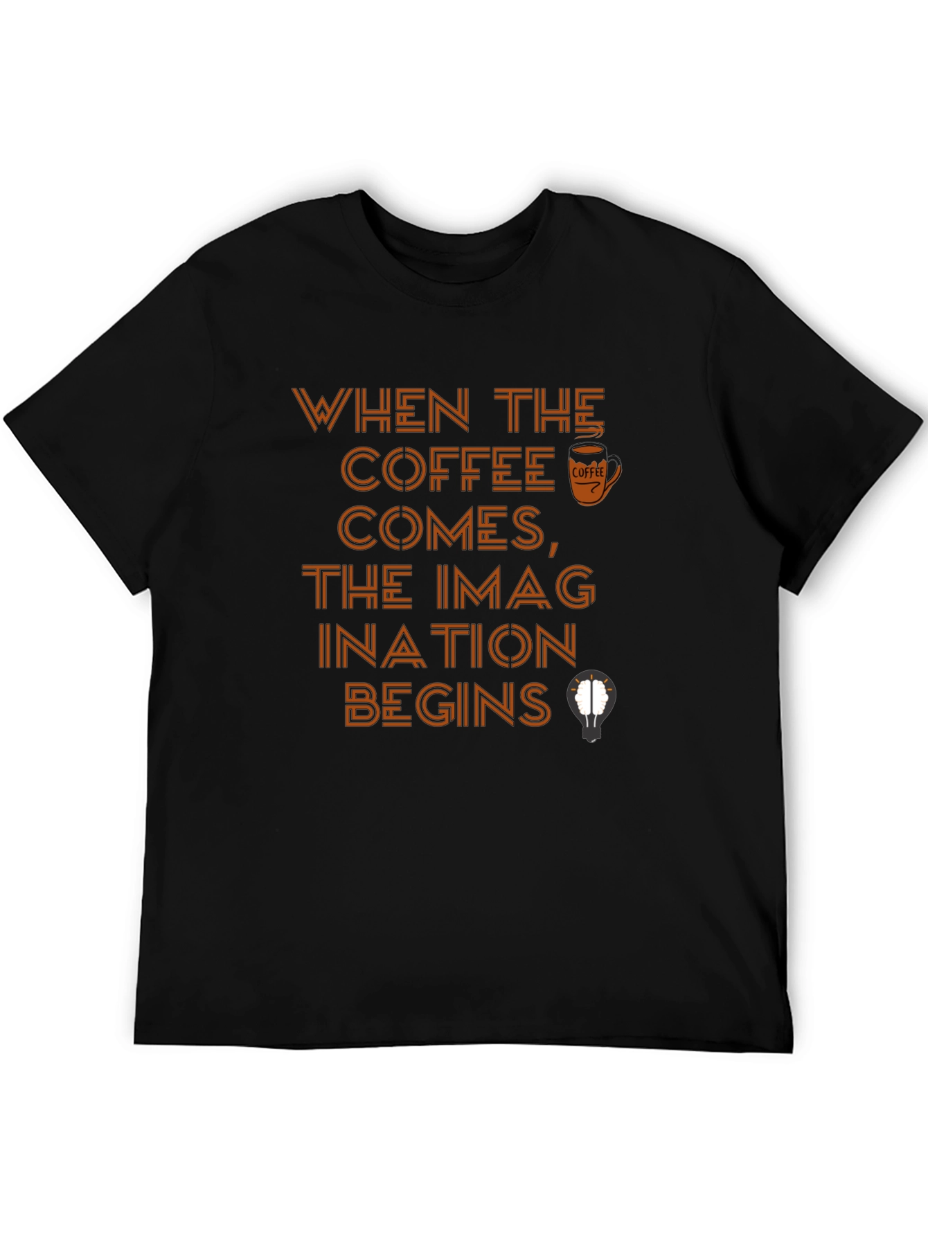 Coffee Imagination Black T-Shirt