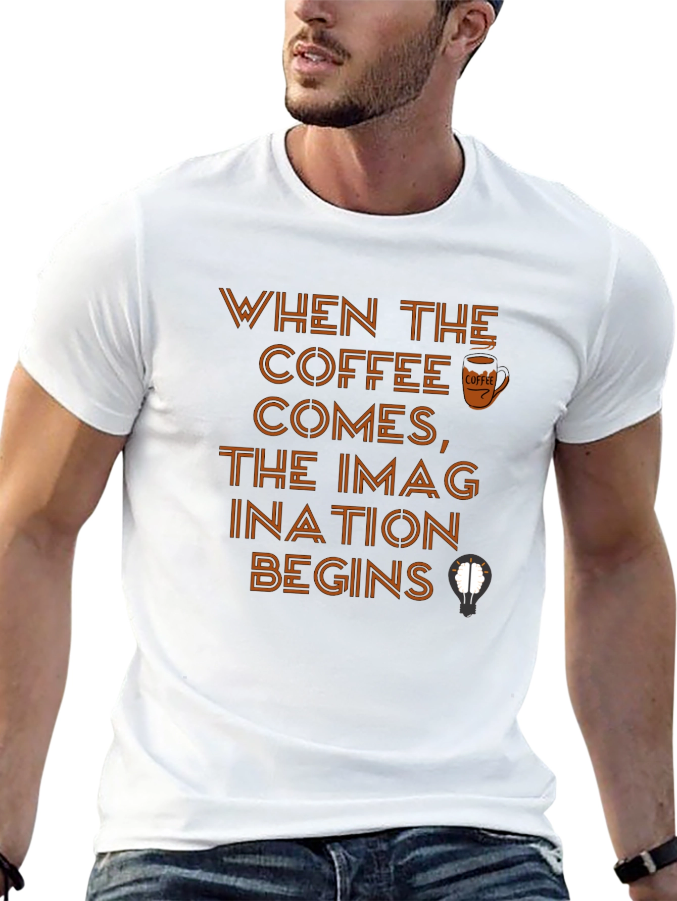 Coffee Imagination Black T-Shirt