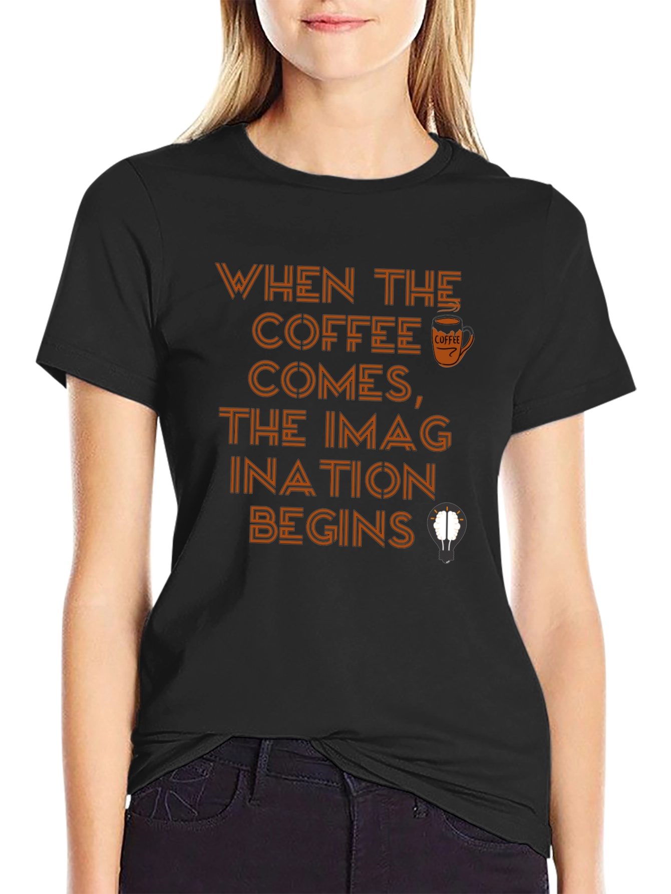 Coffee Imagination Black T-Shirt