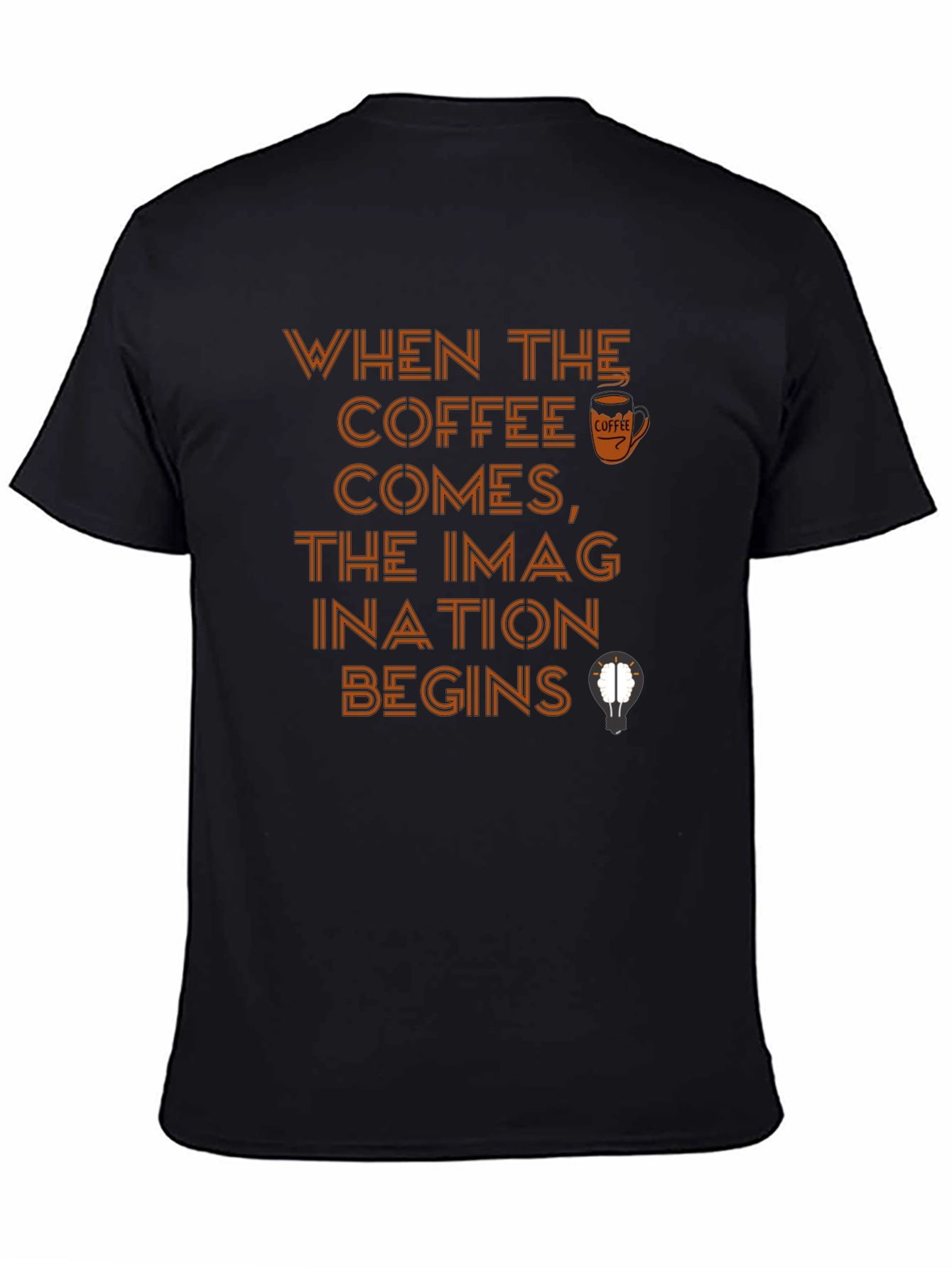 Coffee Imagination Black T-Shirt