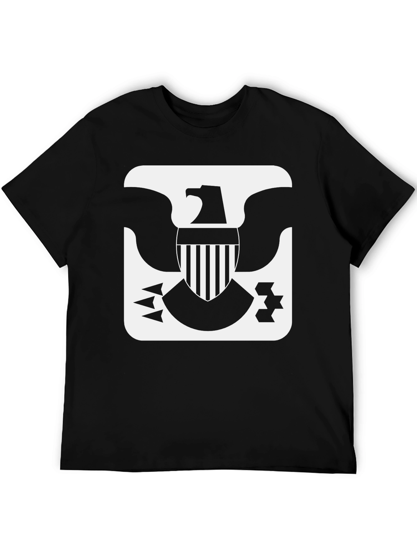 Eagle Emblem Graphic Tee - Black Casual Shirt