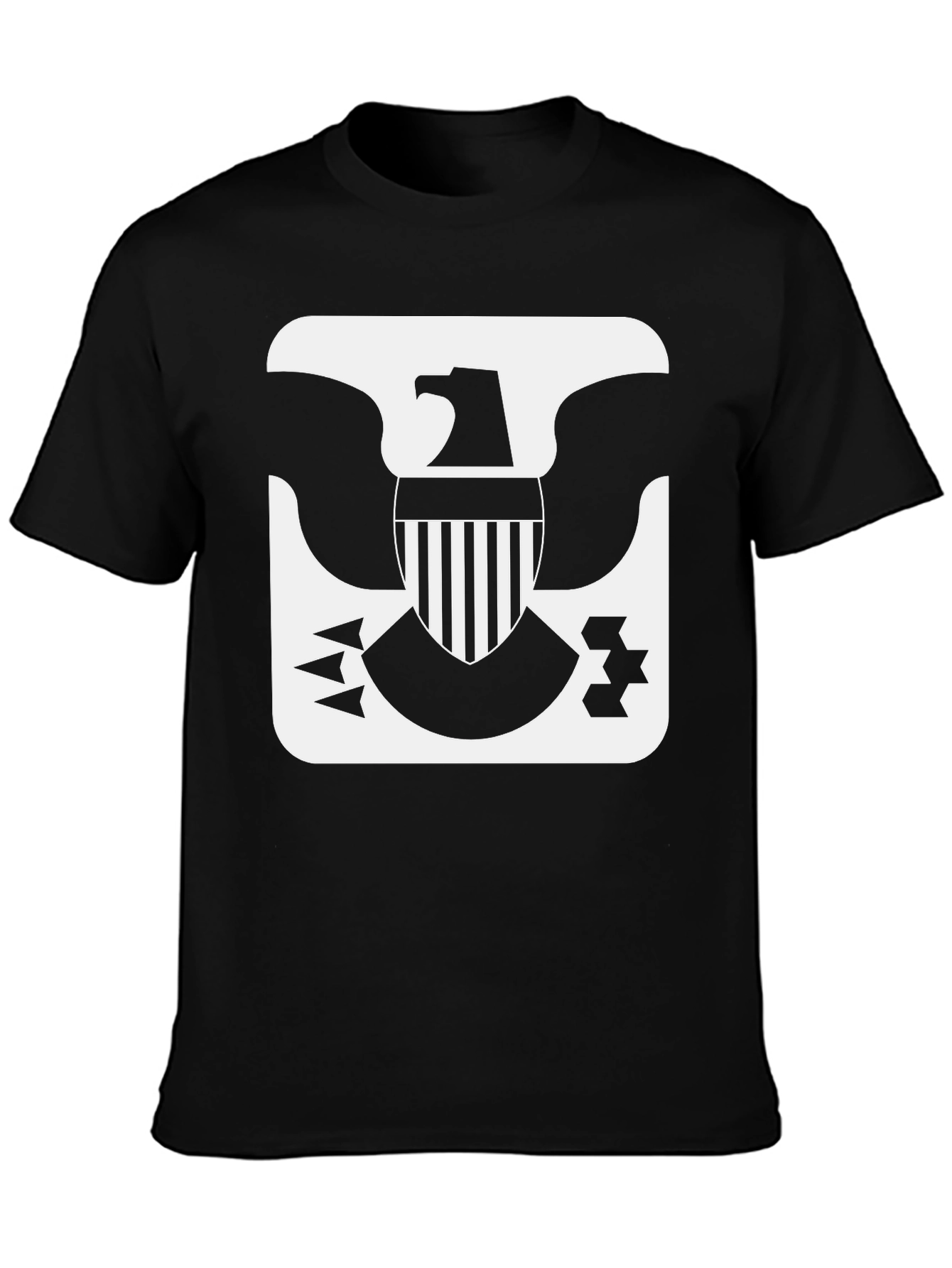 Eagle Emblem Graphic Tee - Black Casual Shirt