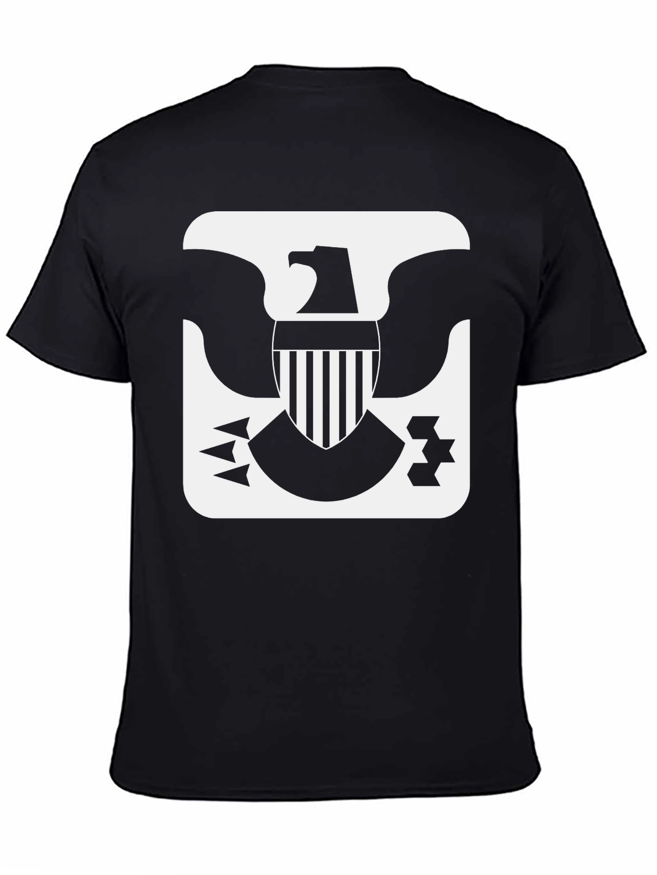 Eagle Emblem Graphic Tee - Black Casual Shirt