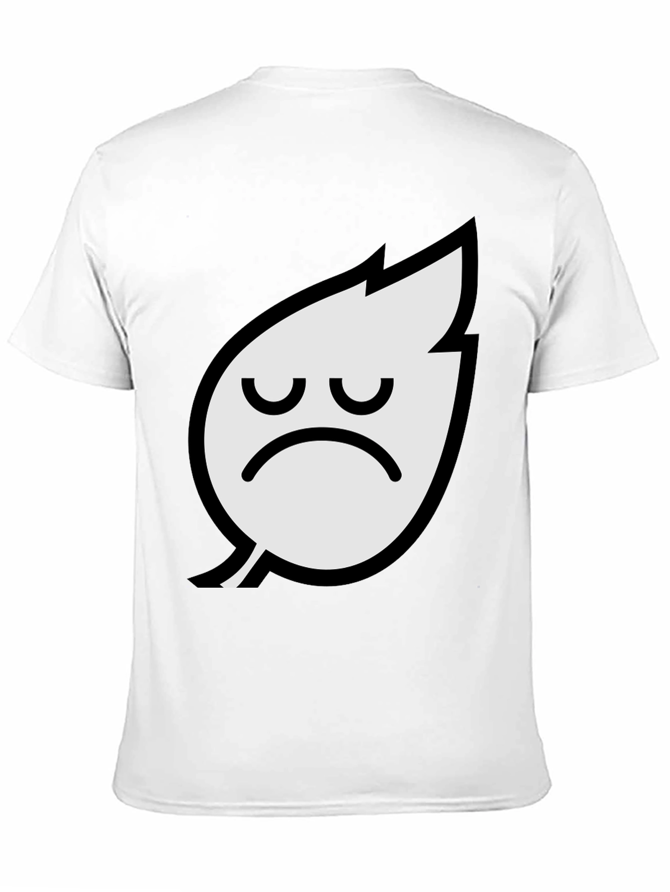 Sad Leaf Graphic Tee - Black Cotton T-Shirt
