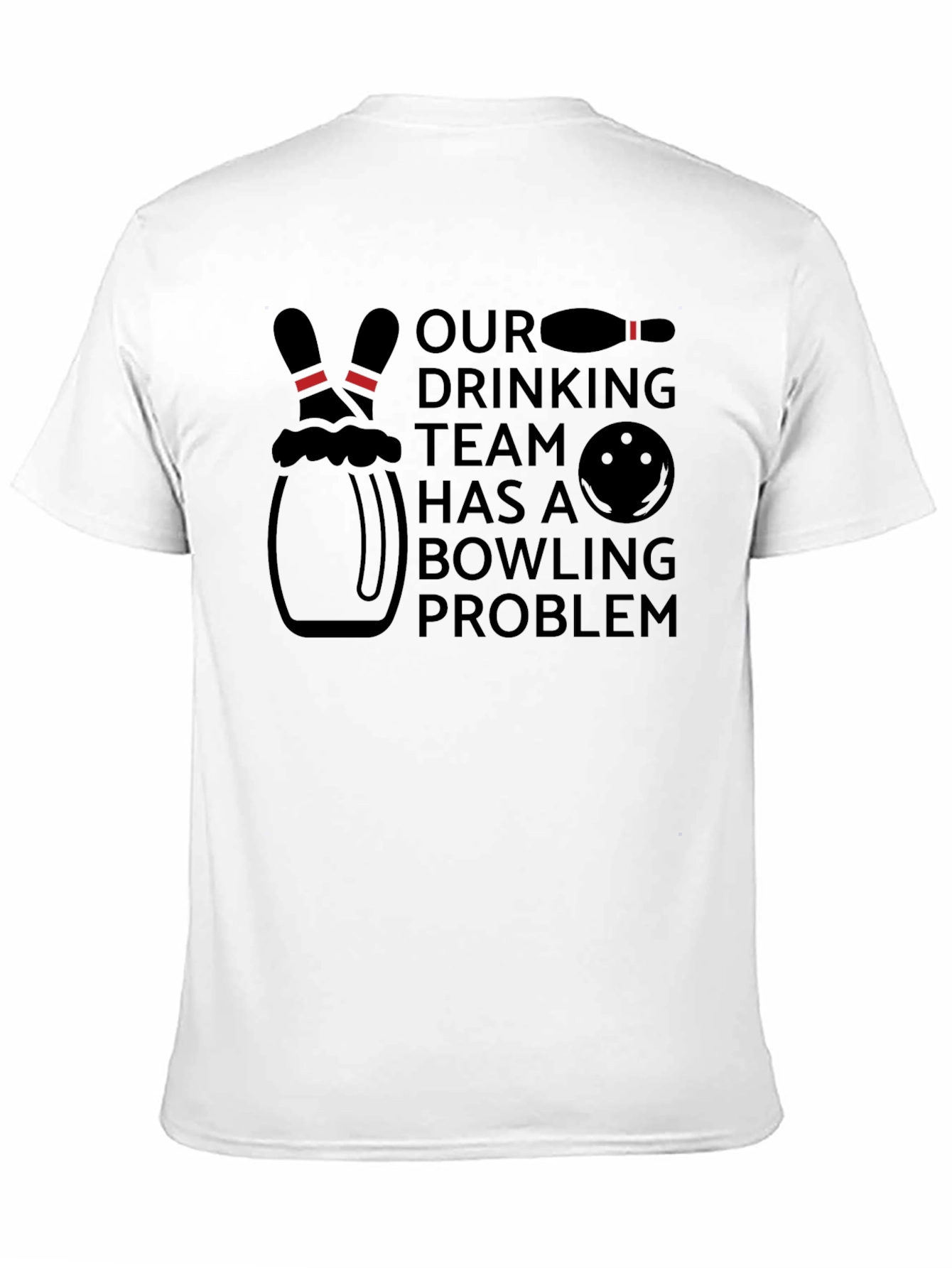 Bowling Team Problem Black T-Shirt