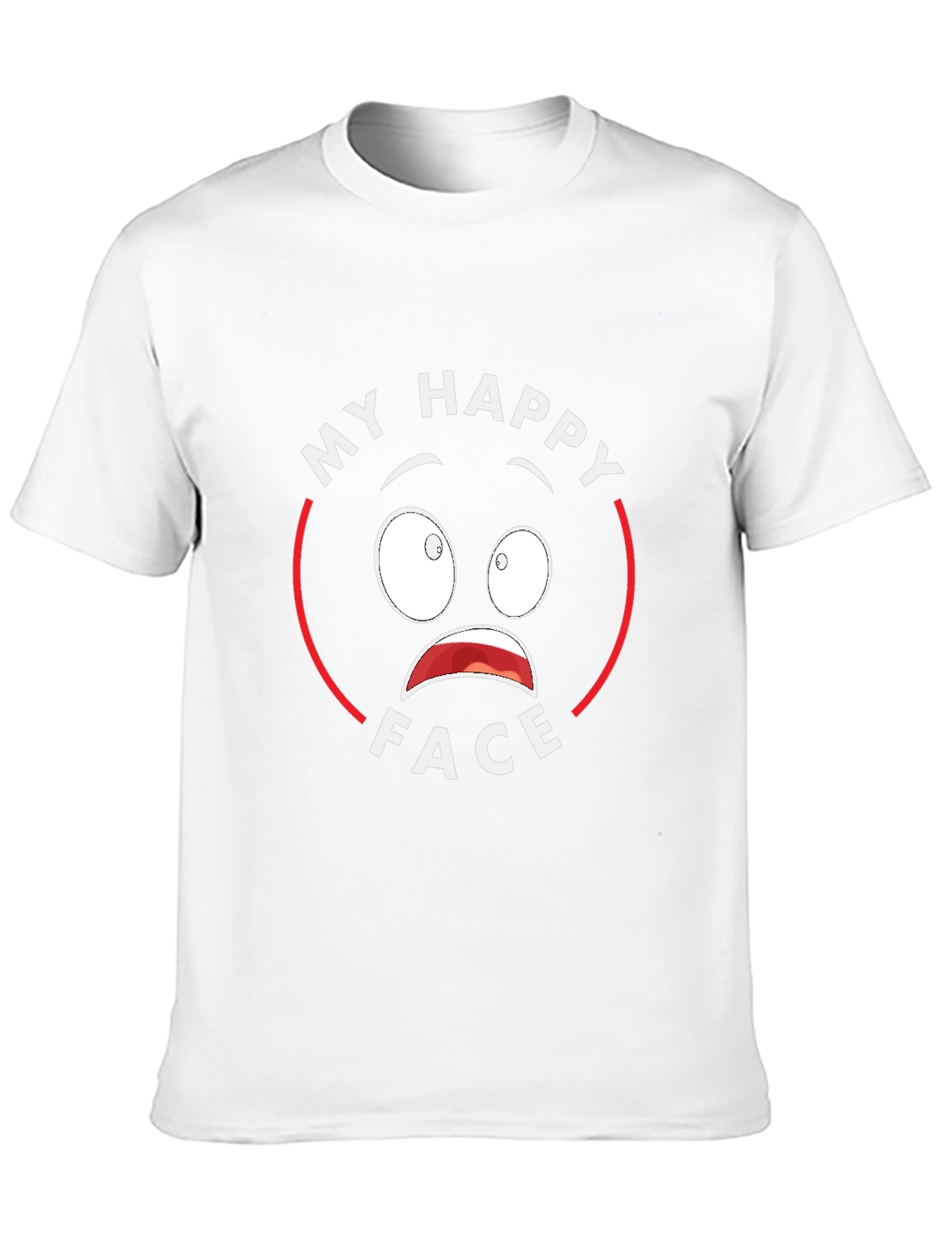 My Happy Face Graphic T-Shirt - Mens Black Tee