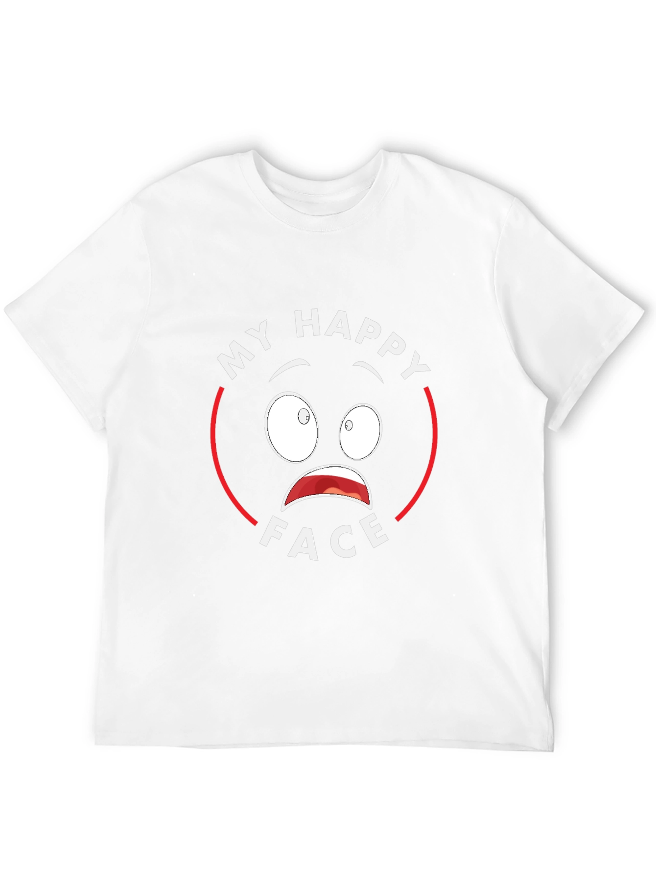 My Happy Face Graphic T-Shirt - Mens Black Tee