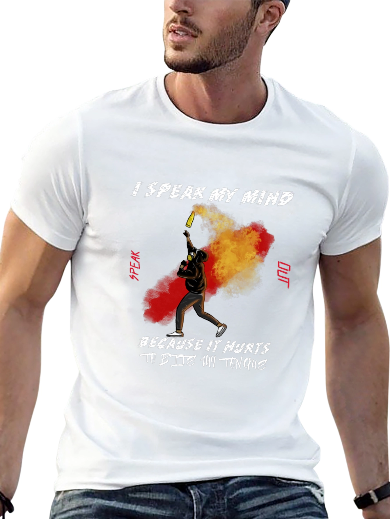 Speak My Mind Graphic T-Shirt - Black