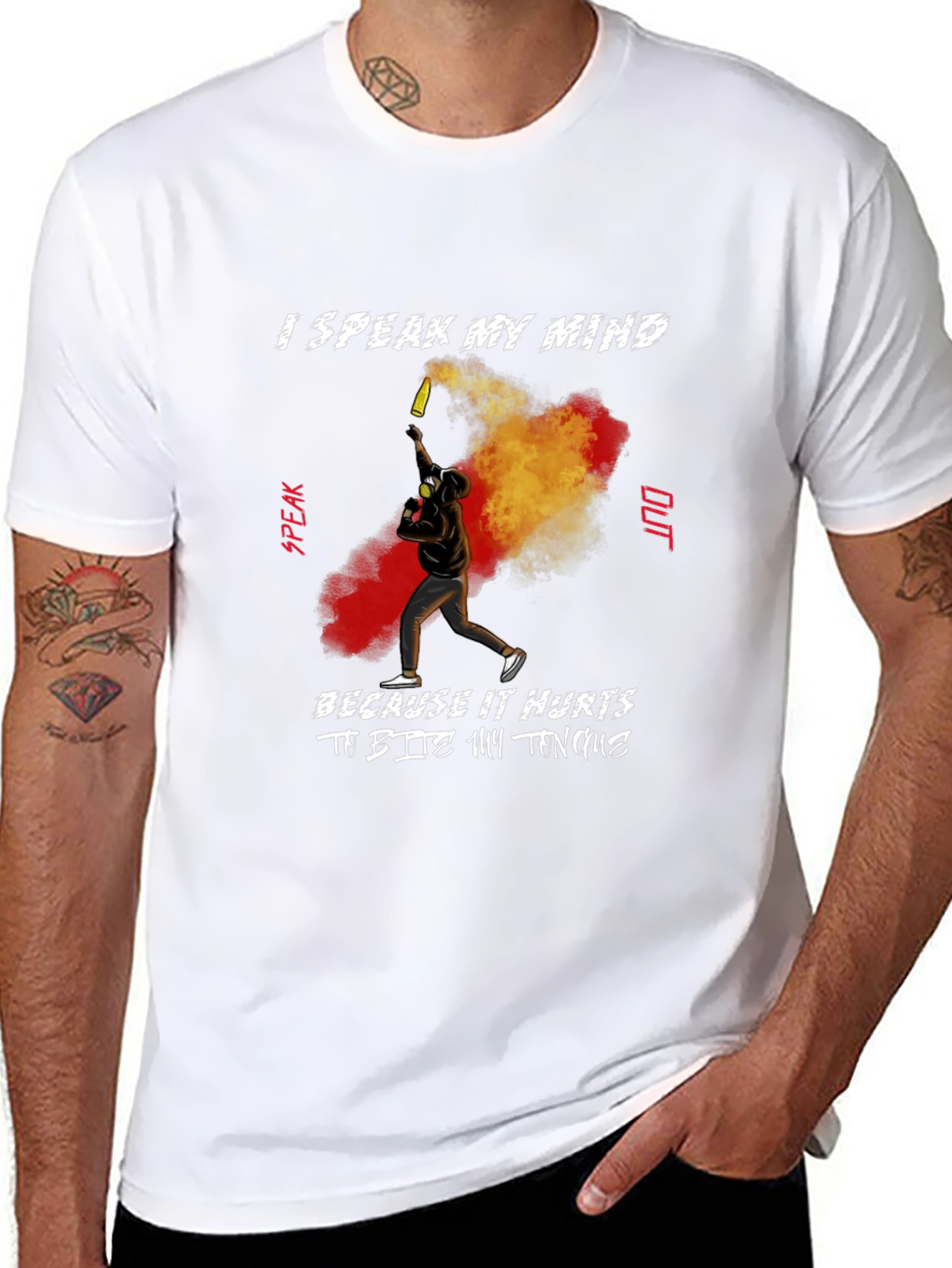 Speak My Mind Graphic T-Shirt - Black