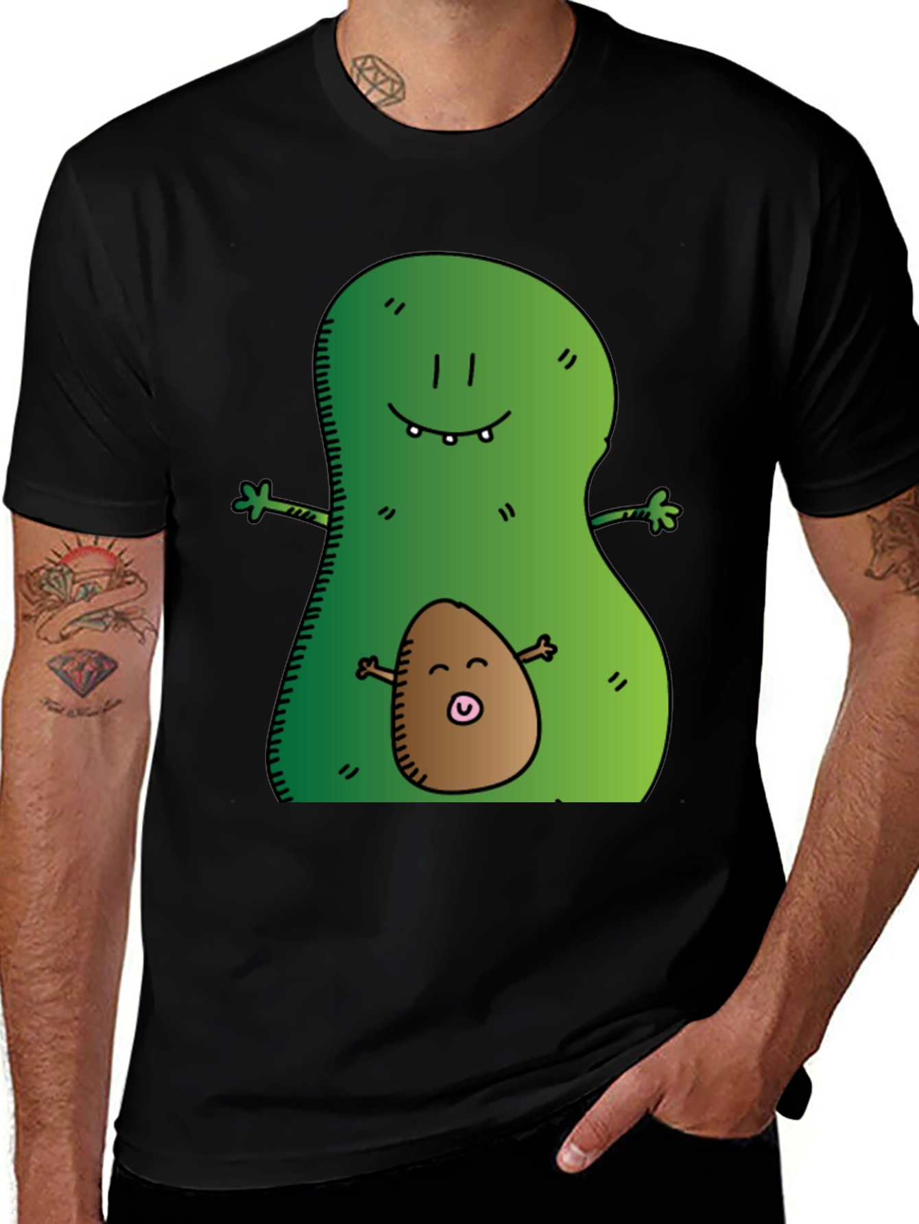Avocado Mama & Baby Graphic Tee - Black