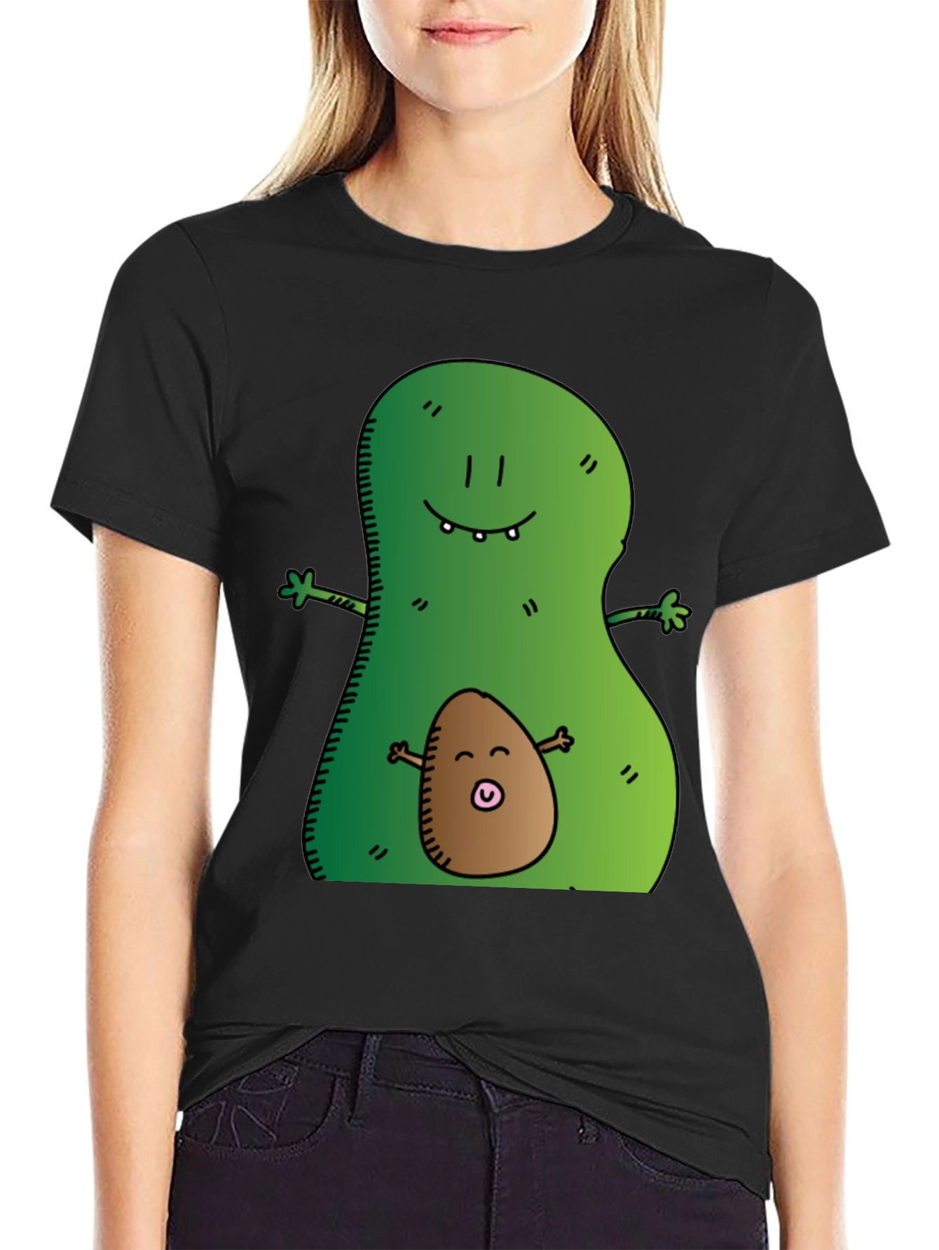 Avocado Mama & Baby Graphic Tee - Black