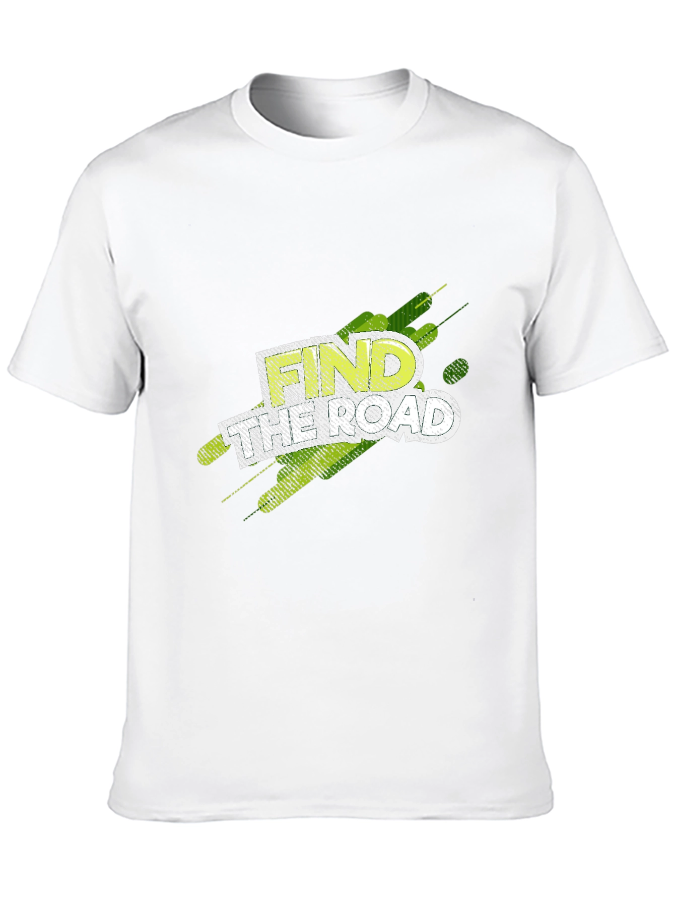 Find Your Road Graphic T-Shirt - Black Casual Tee