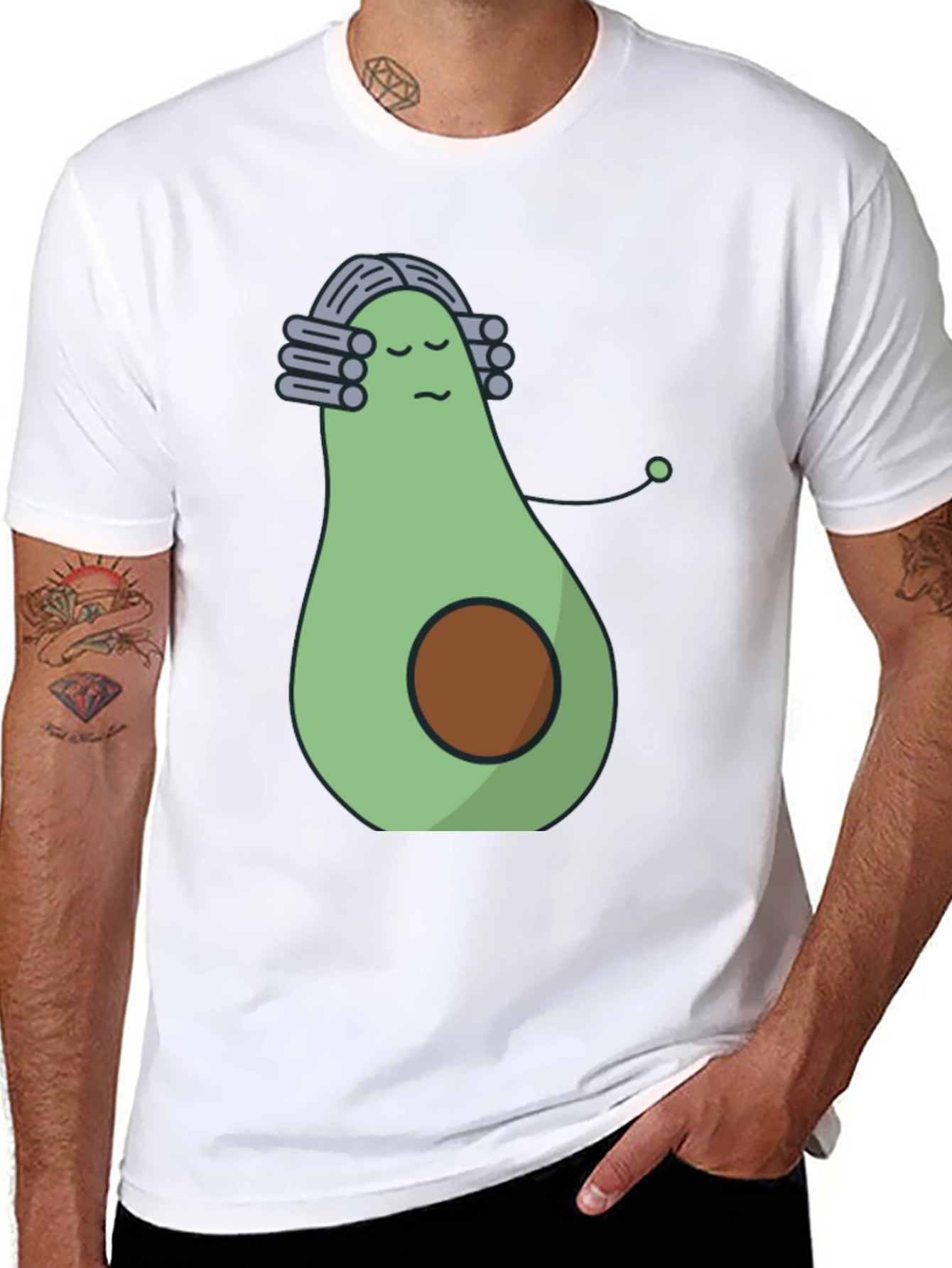 Avocado Musician Black T-Shirt - Funny Foodie Tee