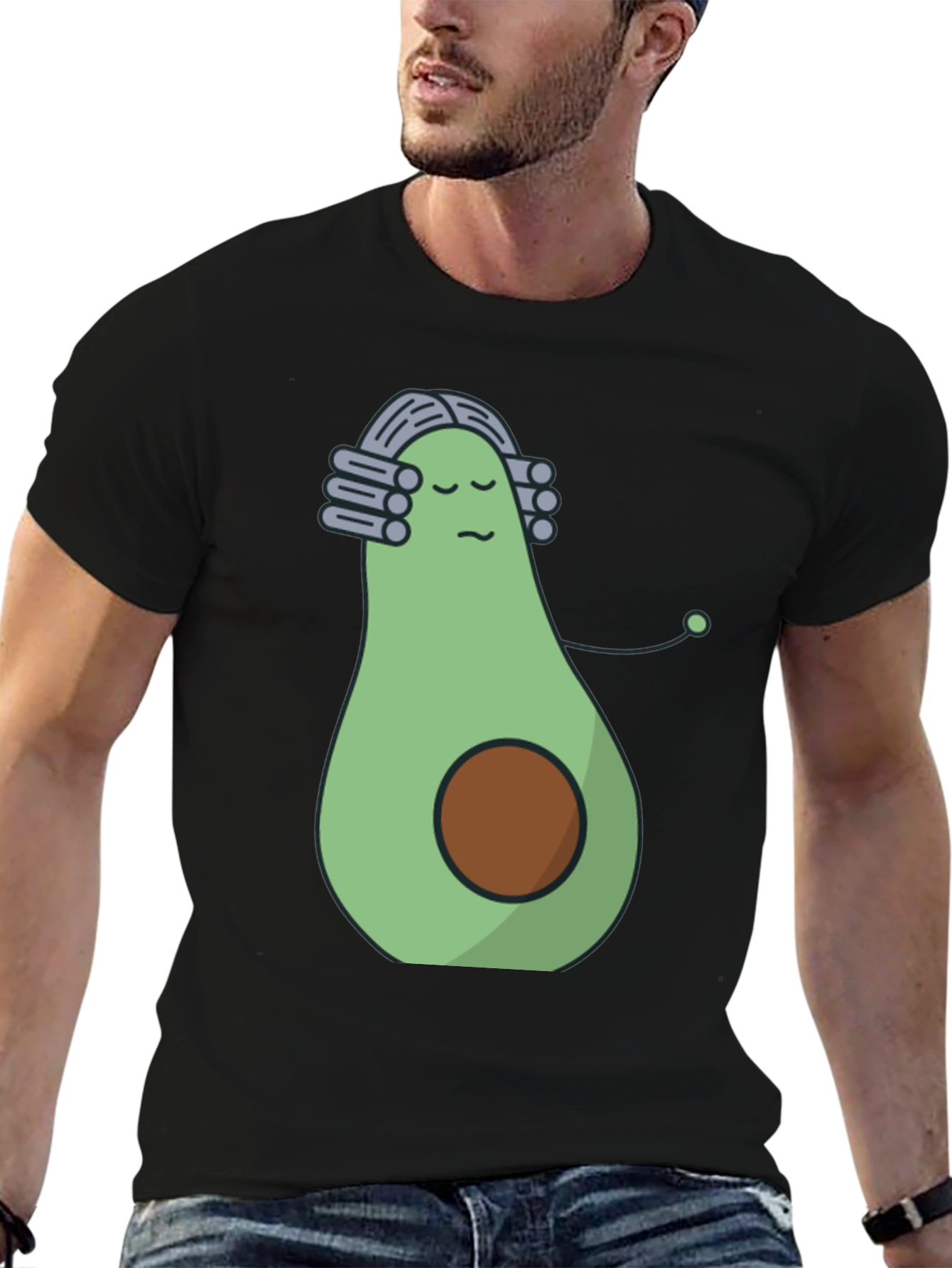 Avocado Musician Black T-Shirt - Funny Foodie Tee
