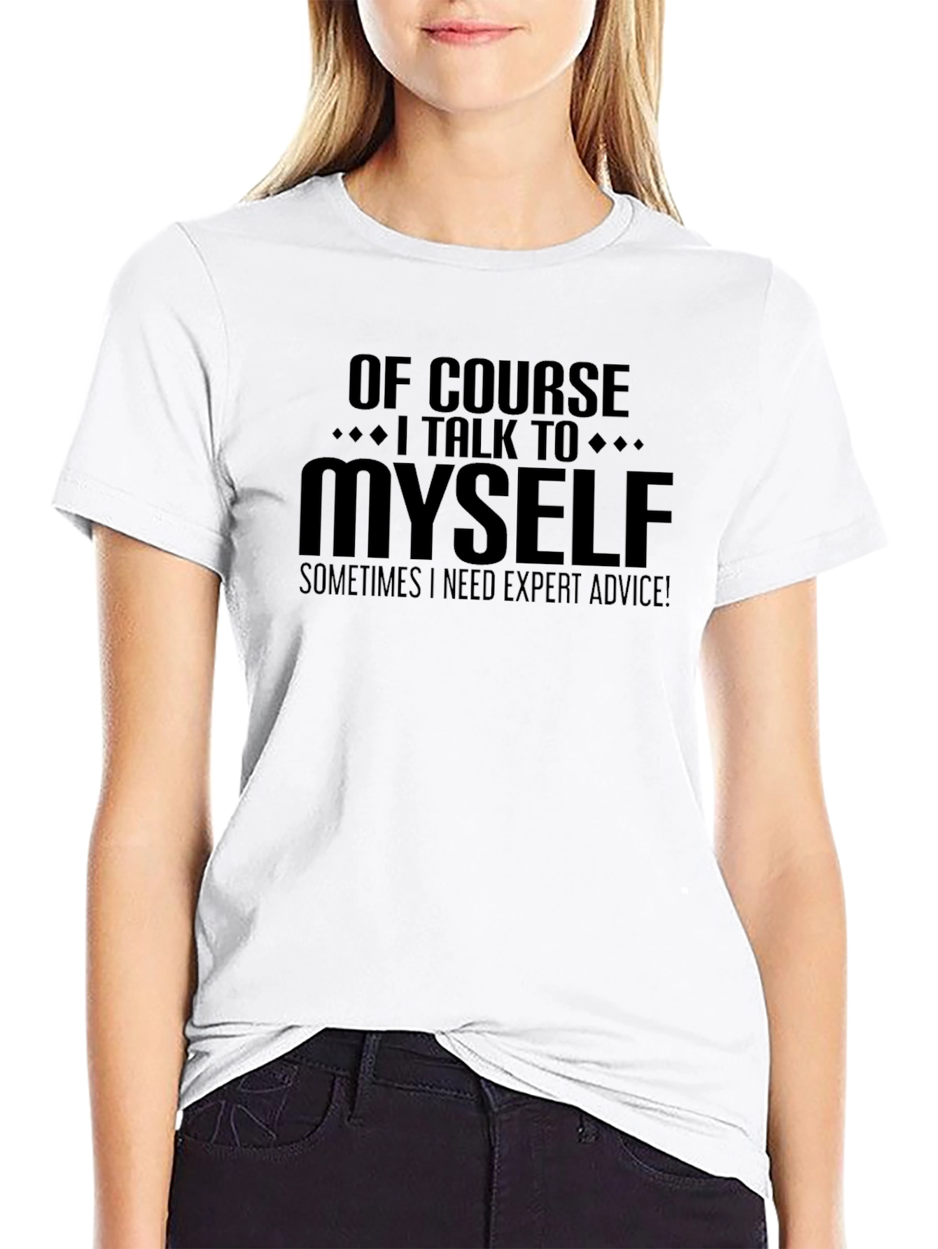 Funny Sarcastic I Talk To Myself Black T-Shirt