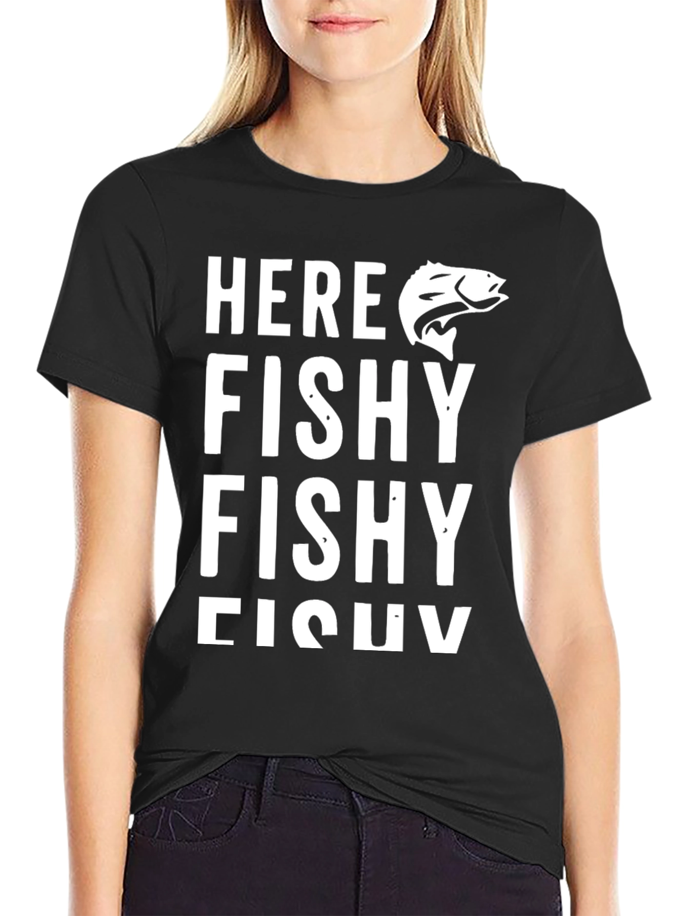 Here Fishy Fishy T-Shirt Funny Fishing Tee