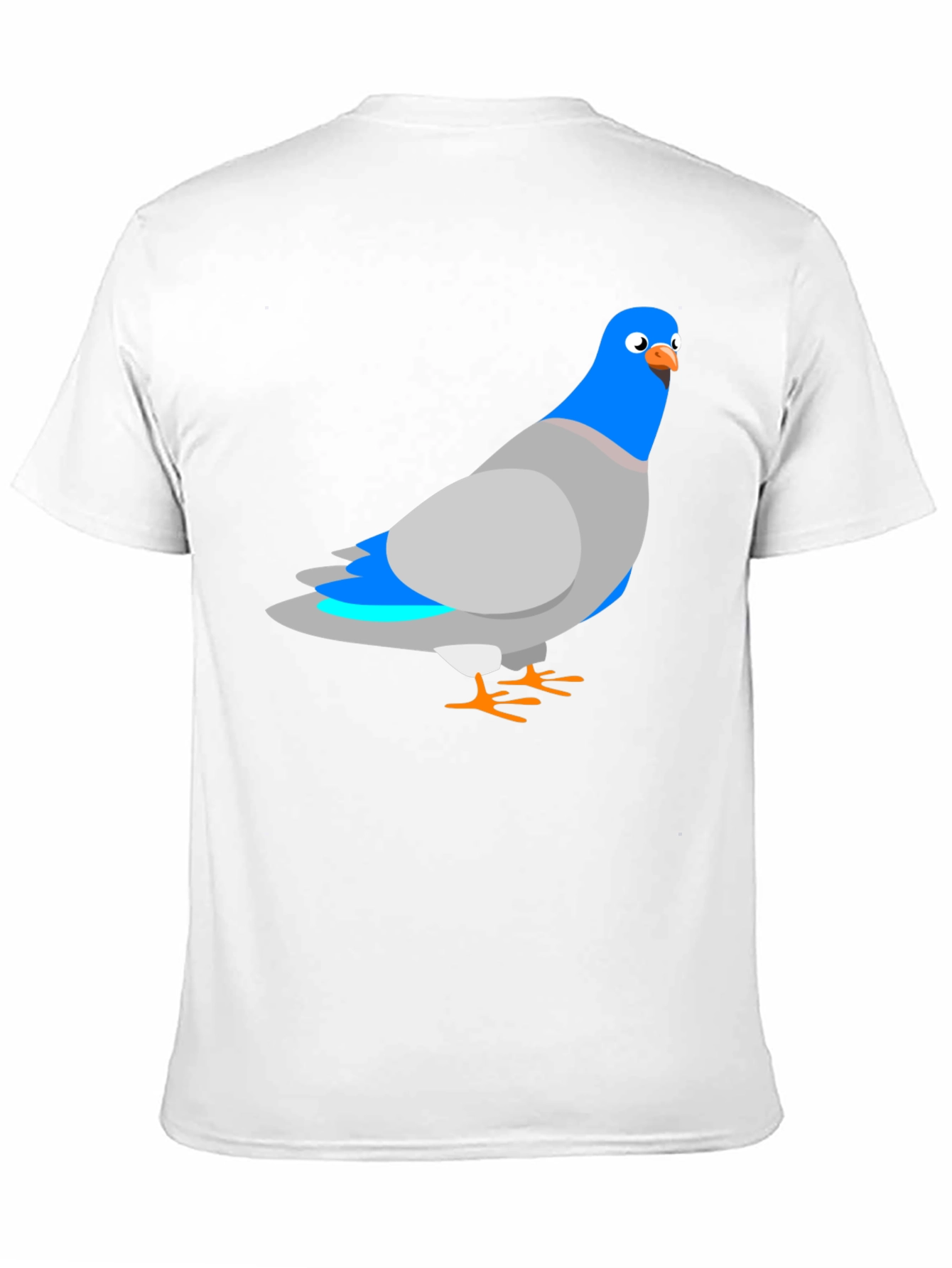 Pigeon Graphic Black T-Shirt - Quirky Bird Tee
