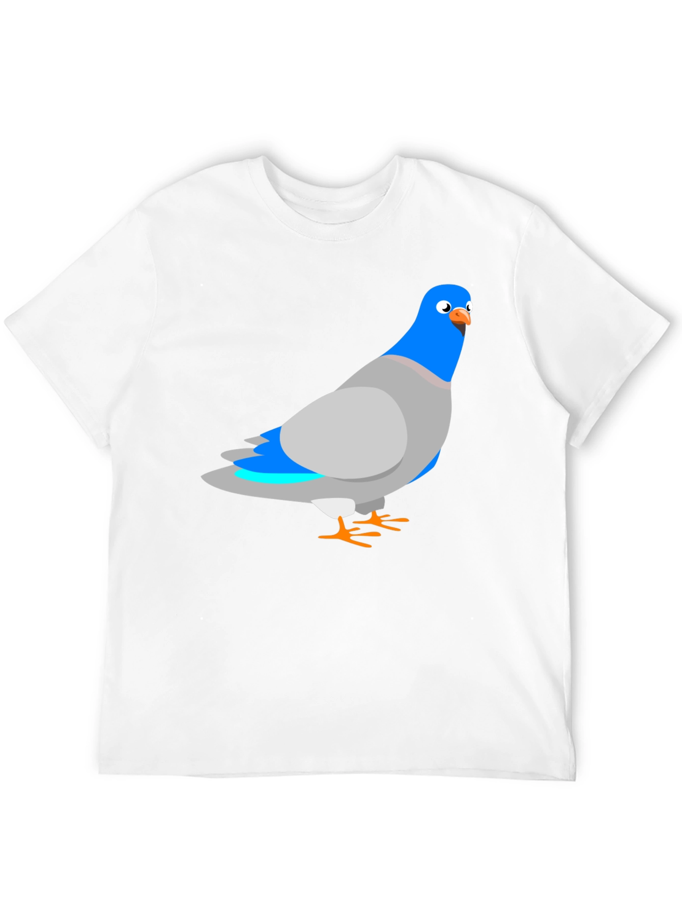 Pigeon Graphic Black T-Shirt - Quirky Bird Tee