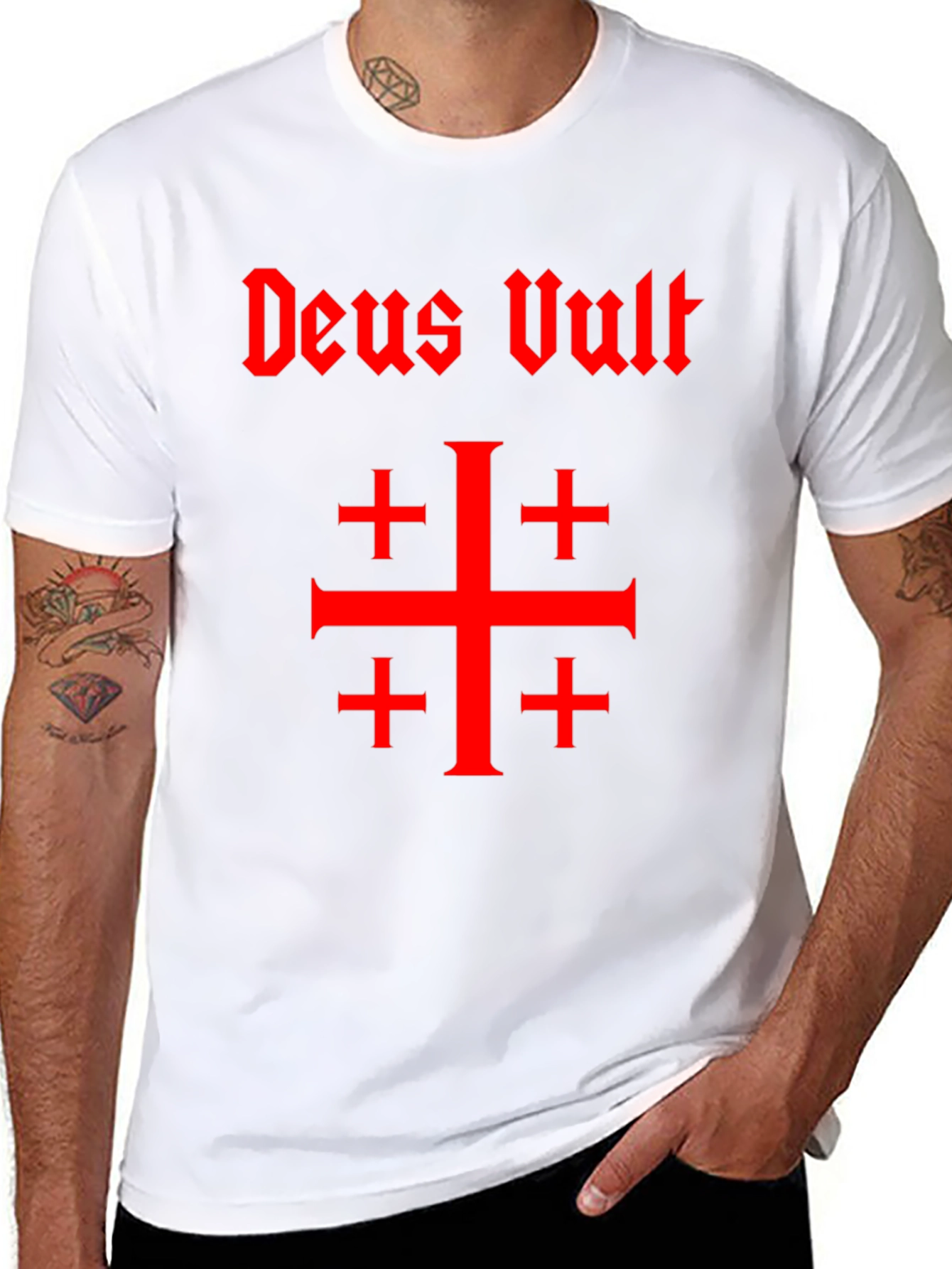 Deus Vult T-Shirt Crusades Knight Templar Shirt
