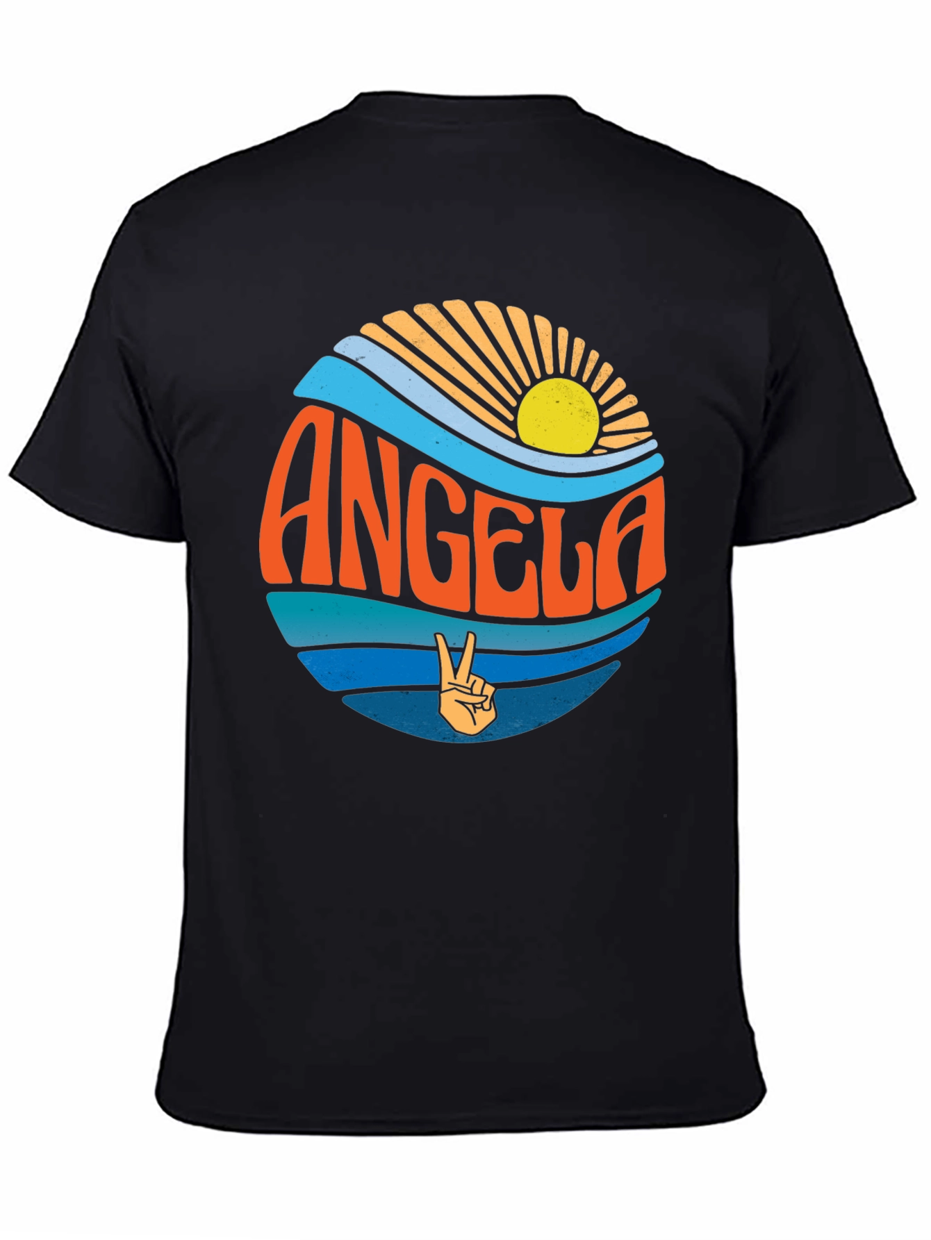 Angela Retro Graphic Tee - Black T-Shirt