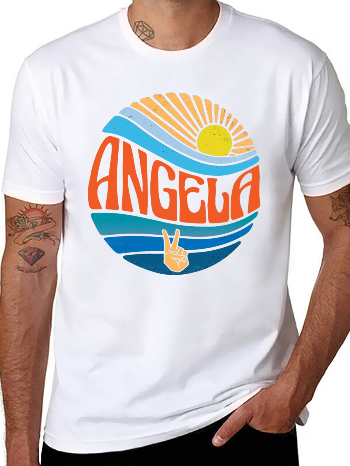 Angela Retro Graphic Tee - Black T-Shirt