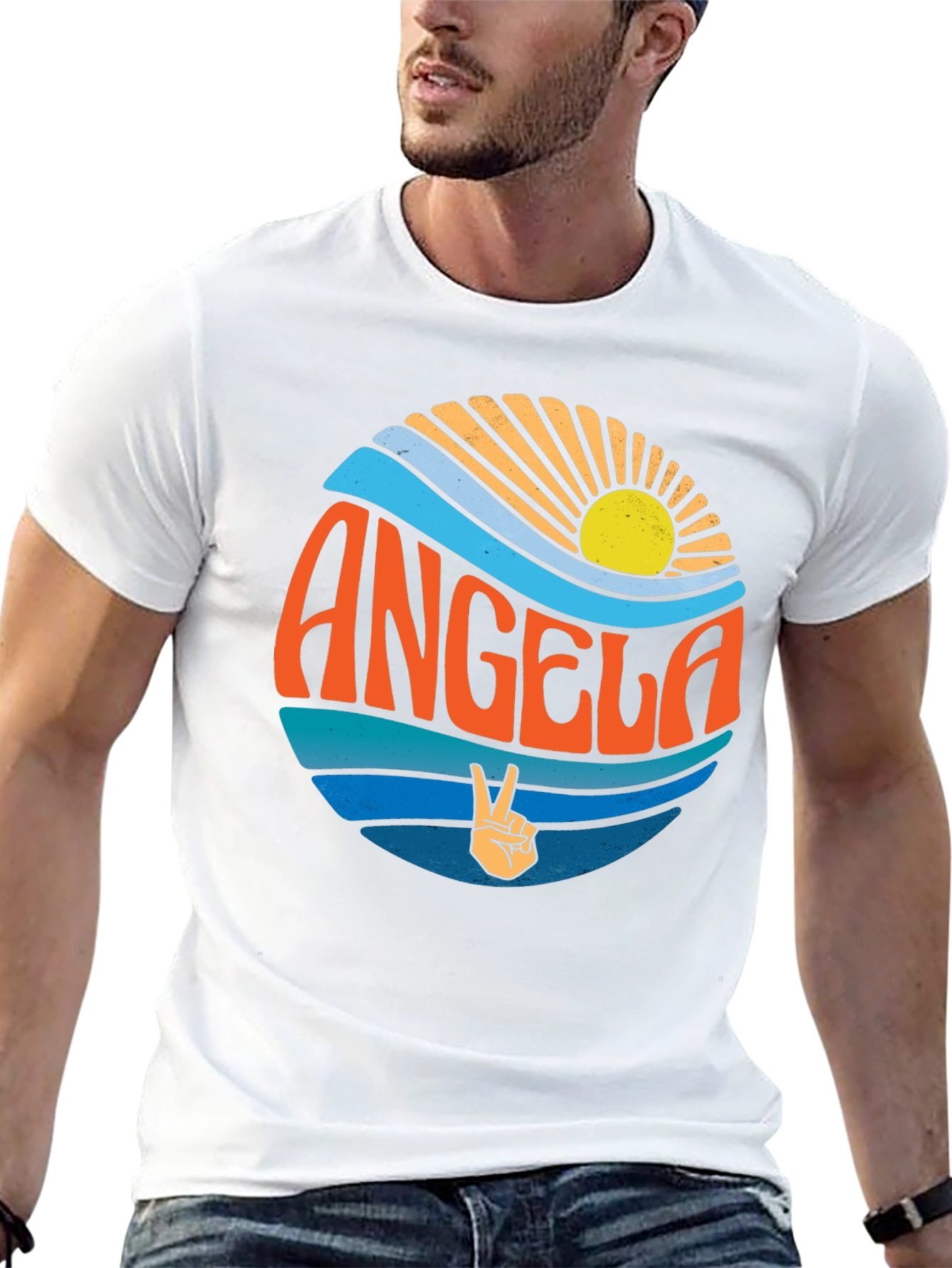Angela Retro Graphic Tee - Black T-Shirt