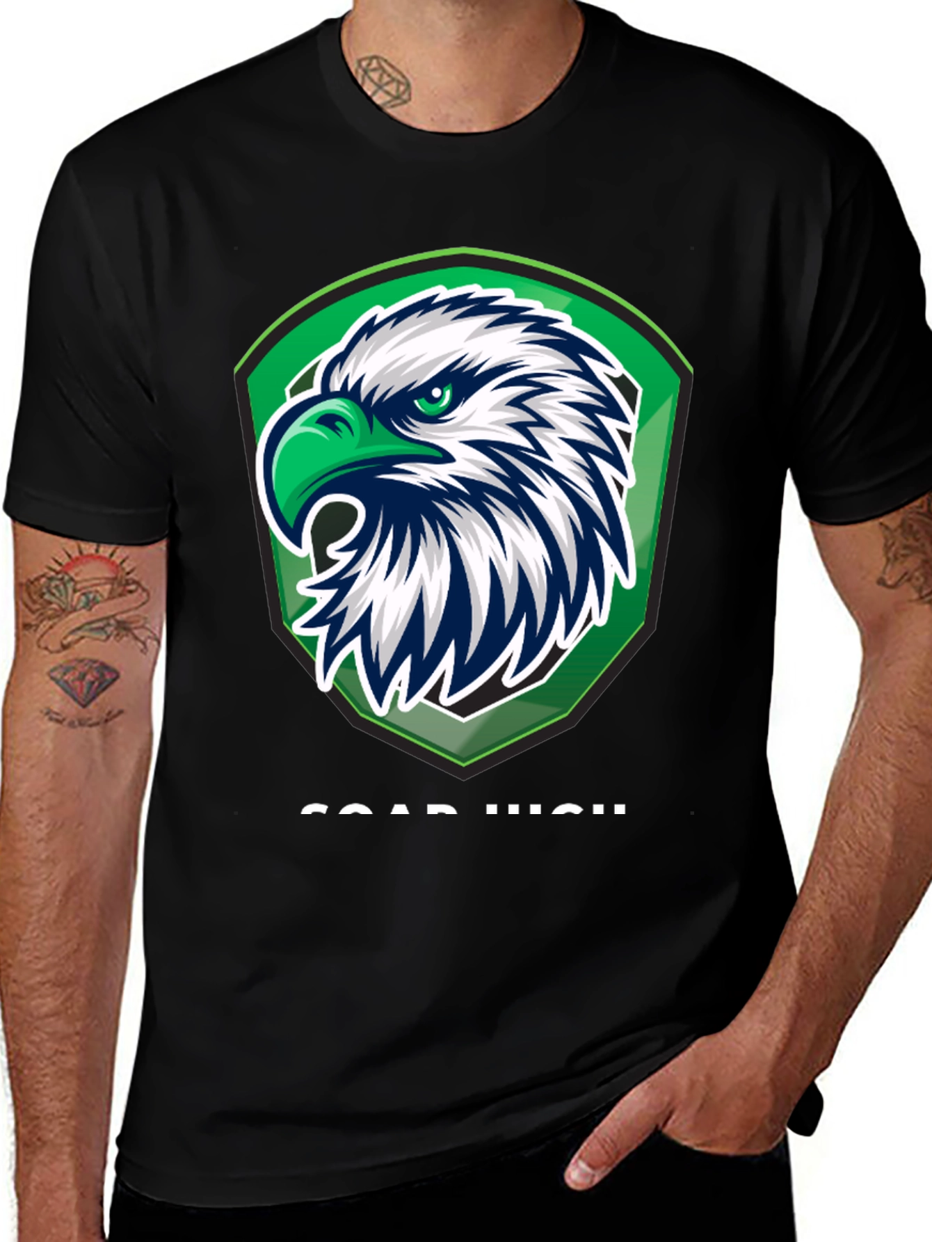 Eagle Crest Graphic Tee - Soar High Design