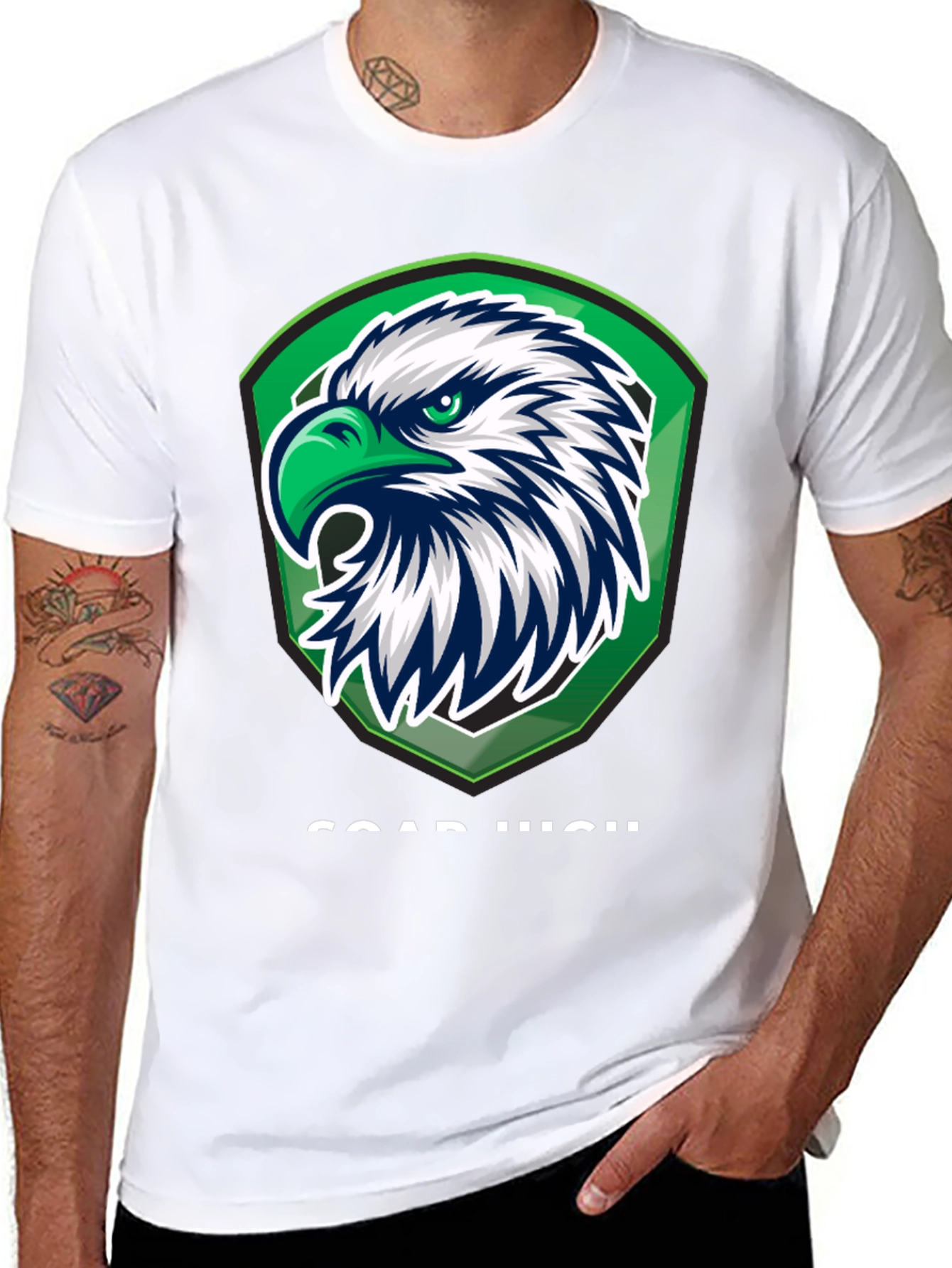 Eagle Crest Graphic Tee - Soar High Design