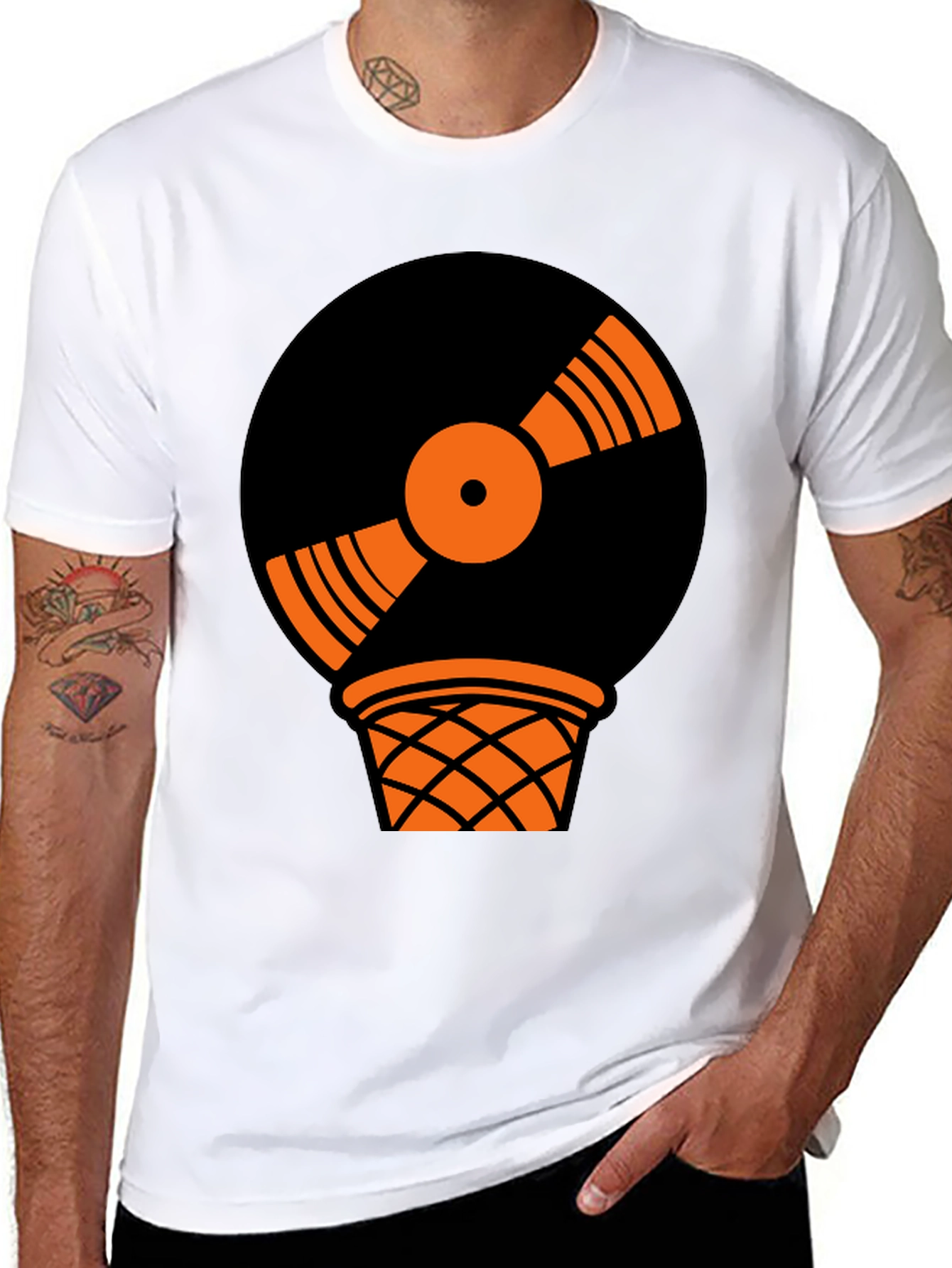 Vinyl Record Basketball T-Shirt