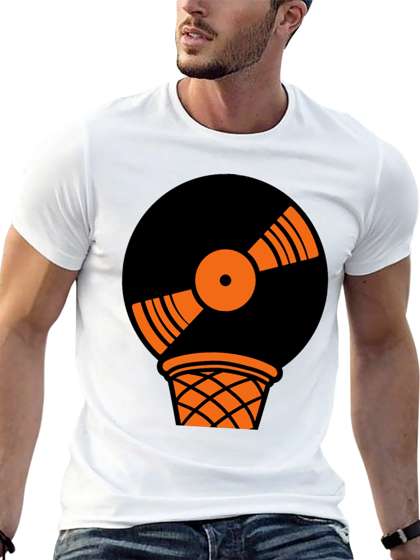 Vinyl Record Basketball T-Shirt
