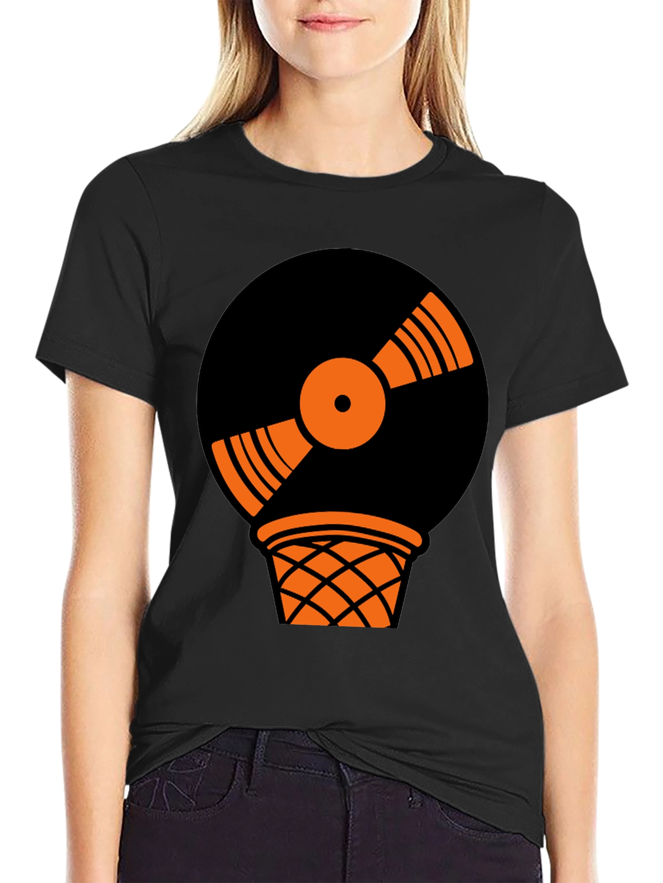 Vinyl Record Basketball T-Shirt